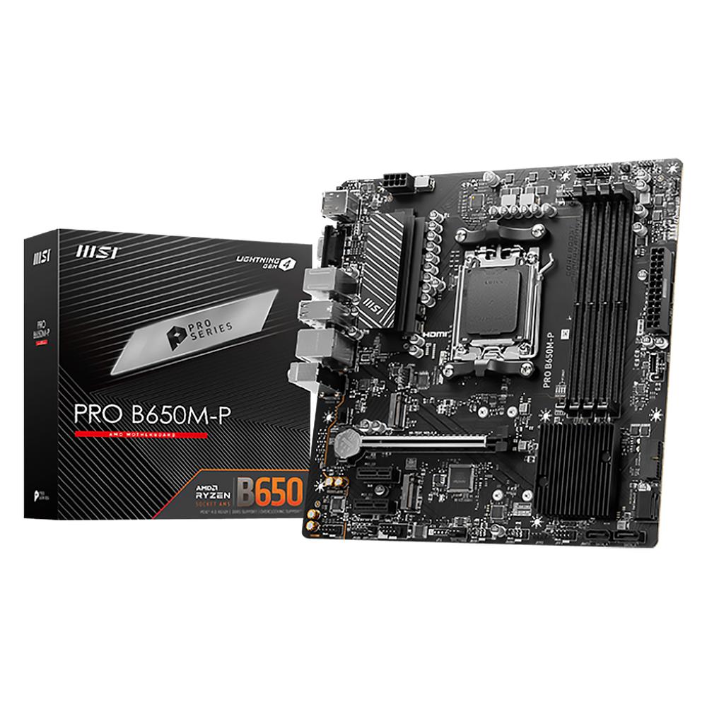 Foto 2 pulgar | Tarjeta Madre MSI Pro B650M-P AM5 4x DDR5 2x M.2 Pcie 4.0 USB-C Micro ATX