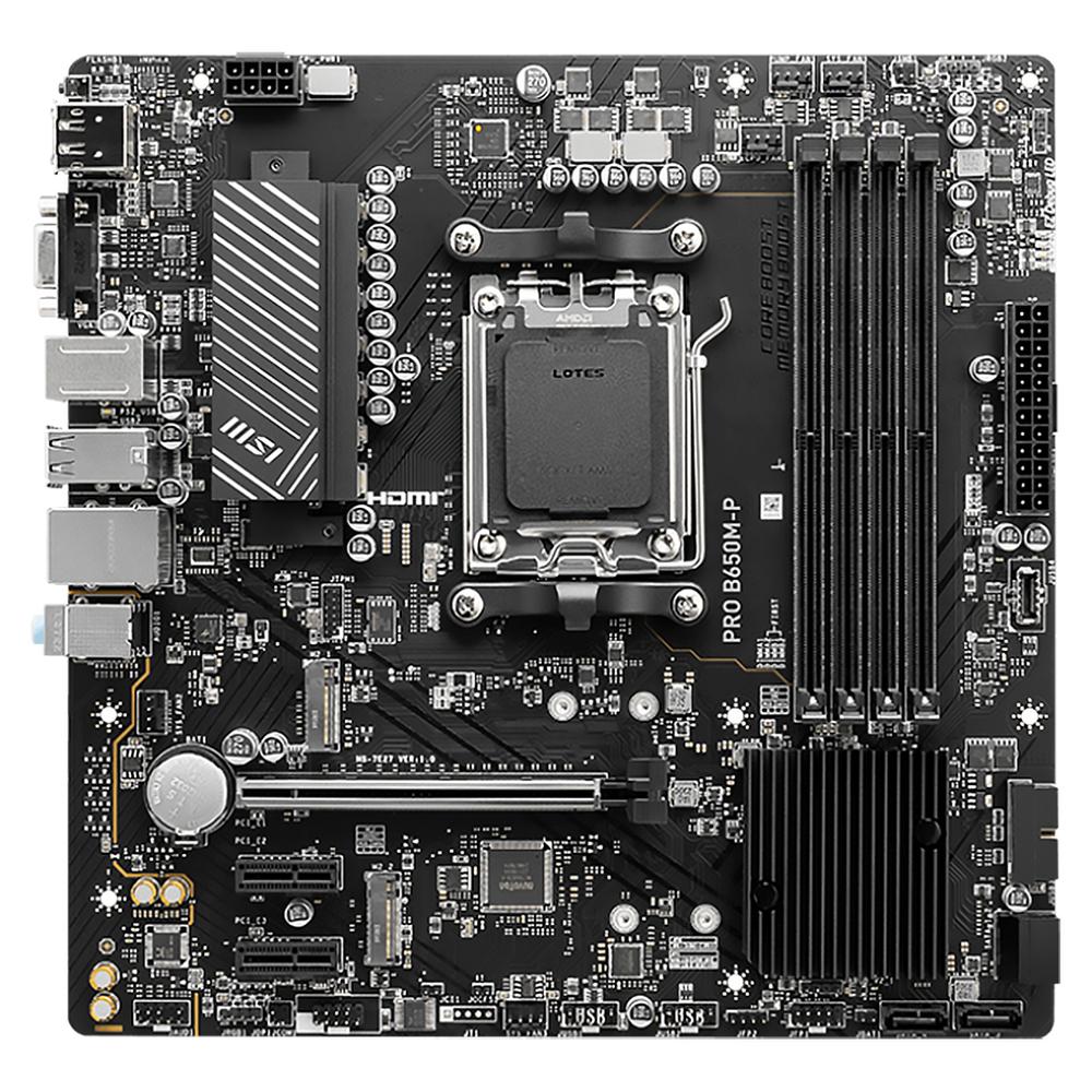 Foto 5 pulgar | Tarjeta Madre MSI Pro B650M-P AM5 4x DDR5 2x M.2 Pcie 4.0 USB-C Micro ATX