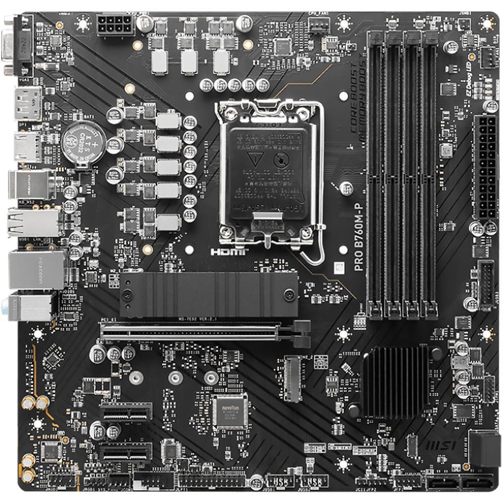 Foto 4 pulgar | Tarjeta Madre Msi Pro B760m-p Lga1700 4x Ddr5 2x M.2 Pcie 4.0 Micro Atx