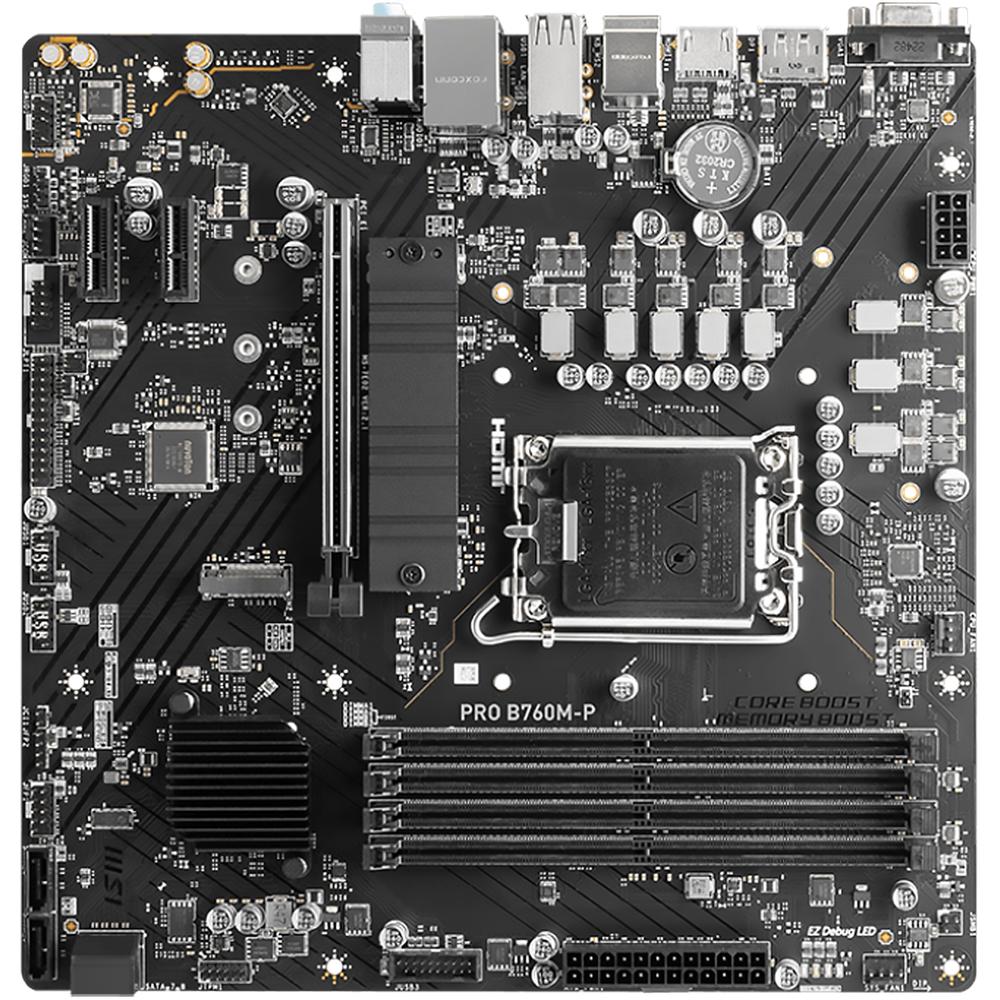 Foto 6 pulgar | Tarjeta Madre Msi Pro B760m-p Lga1700 4x Ddr5 2x M.2 Pcie 4.0 Micro Atx