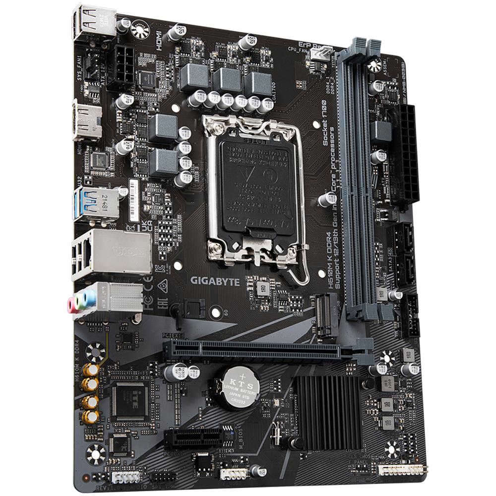 Foto 4 pulgar | Tarjeta Madre Gigabyte H610m K Ddr4 Lga1700 2x Ddr4 1x M.2 Pcie 3.0 Micro Atx