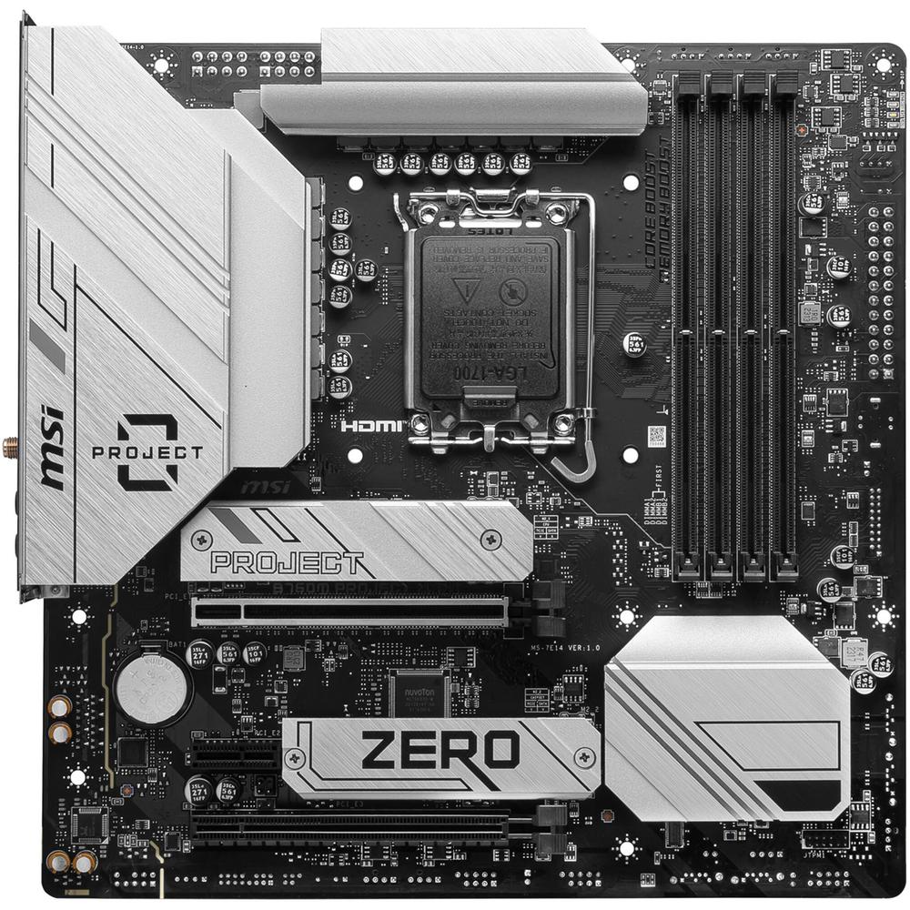 Foto 4 pulgar | Tarjeta Madre Msi B760m Project Zero Lga 1700 4x Ddr5 2x M.2 Pcie 5.0 Usb-c Wifi 6e Bt 5.3 Micro Atx