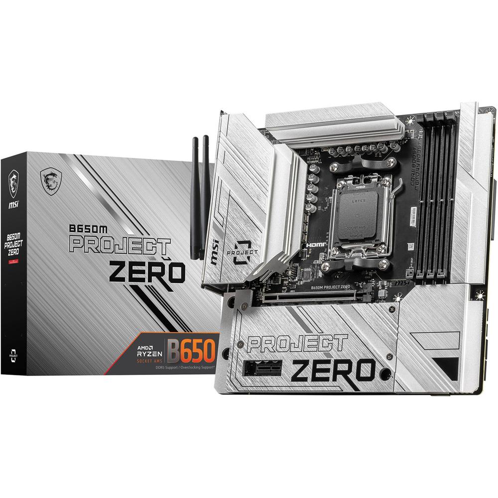 Foto 2 pulgar | Tarjeta Madre Msi B650m Project Zero Am5 4x Ddr5 2x M.2 Pcie 4.0 Usb-c Wifi 6e Bt 5.3 Micro Atx