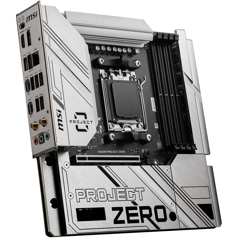 Foto 3 pulgar | Tarjeta Madre Msi B650m Project Zero Am5 4x Ddr5 2x M.2 Pcie 4.0 Usb-c Wifi 6e Bt 5.3 Micro Atx