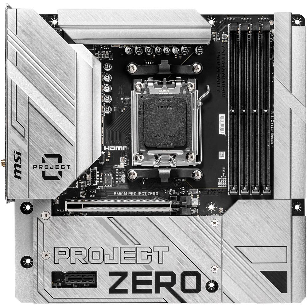 Foto 4 pulgar | Tarjeta Madre Msi B650m Project Zero Am5 4x Ddr5 2x M.2 Pcie 4.0 Usb-c Wifi 6e Bt 5.3 Micro Atx