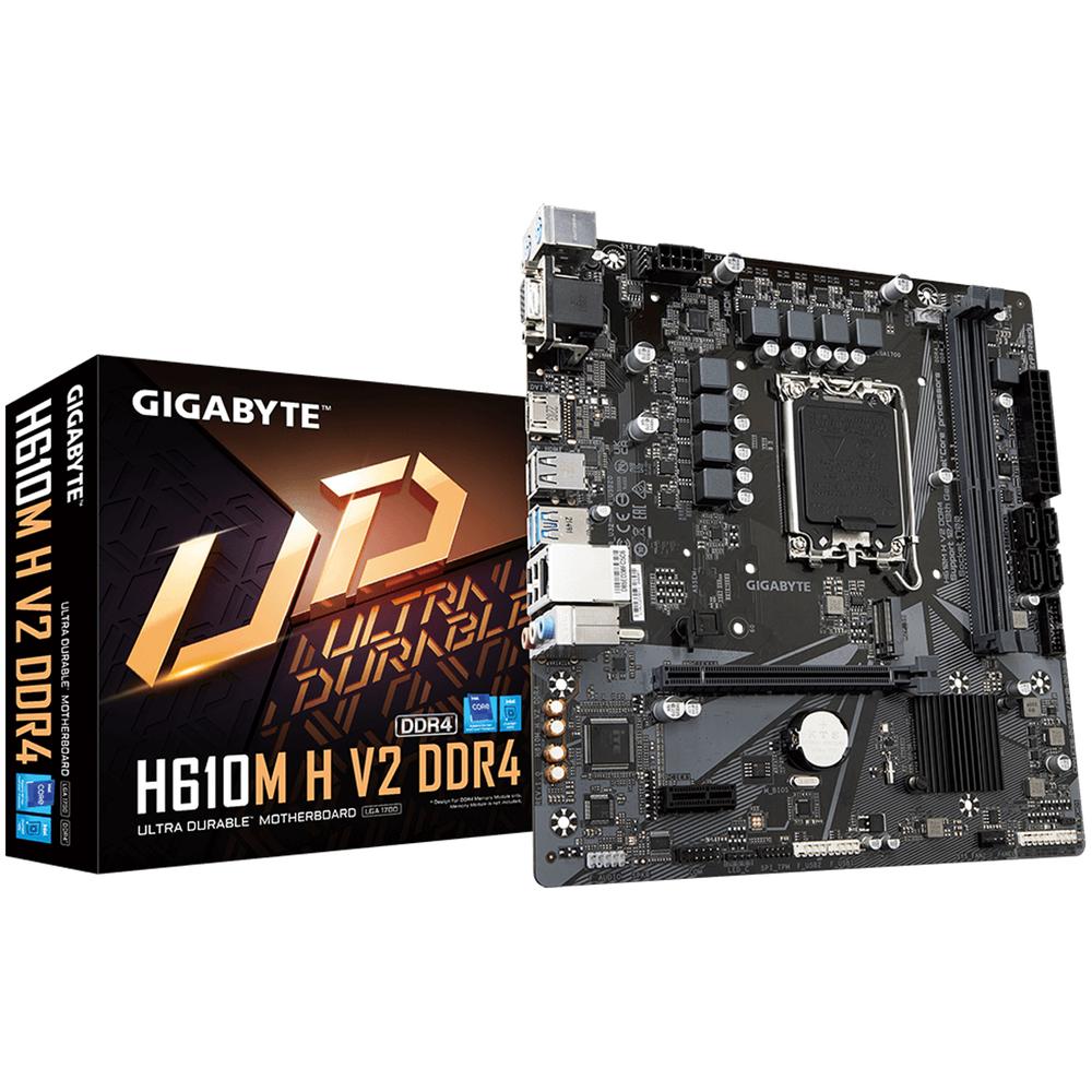 Tarjeta Madre Gigabyte H610m H V2 Ddr4 Lga 1700 2x Ddr4 1x M.2 Pcie 4.0 Micro Atx $1,998