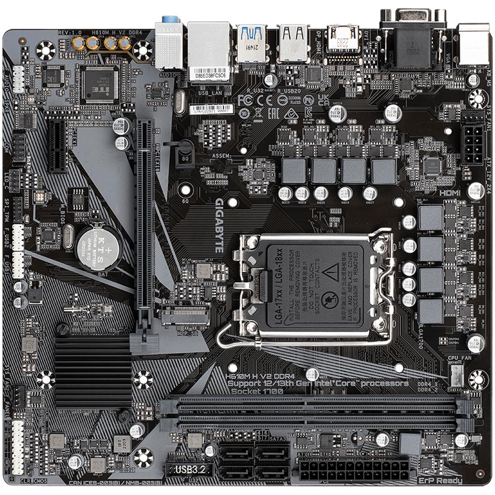 Foto 5 | Tarjeta Madre Gigabyte H610m H V2 Ddr4 Lga 1700 2x Ddr4 1x M.2 Pcie 4.0 Micro Atx