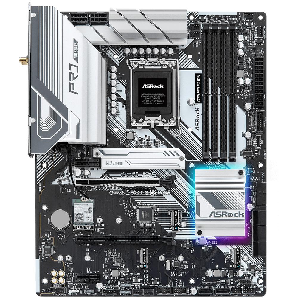 Foto 3 pulgar | Tarjeta Madre Asrock Z790 Pro Rs Wifi Lga 1700 4x Ddr5 4x M.2 Pcie 5.0 Usb-c Wifi 6e Bt Atx