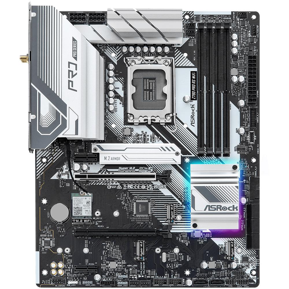 Foto 5 pulgar | Tarjeta Madre Asrock Z790 Pro Rs Wifi Lga 1700 4x Ddr5 4x M.2 Pcie 5.0 Usb-c Wifi 6e Bt Atx