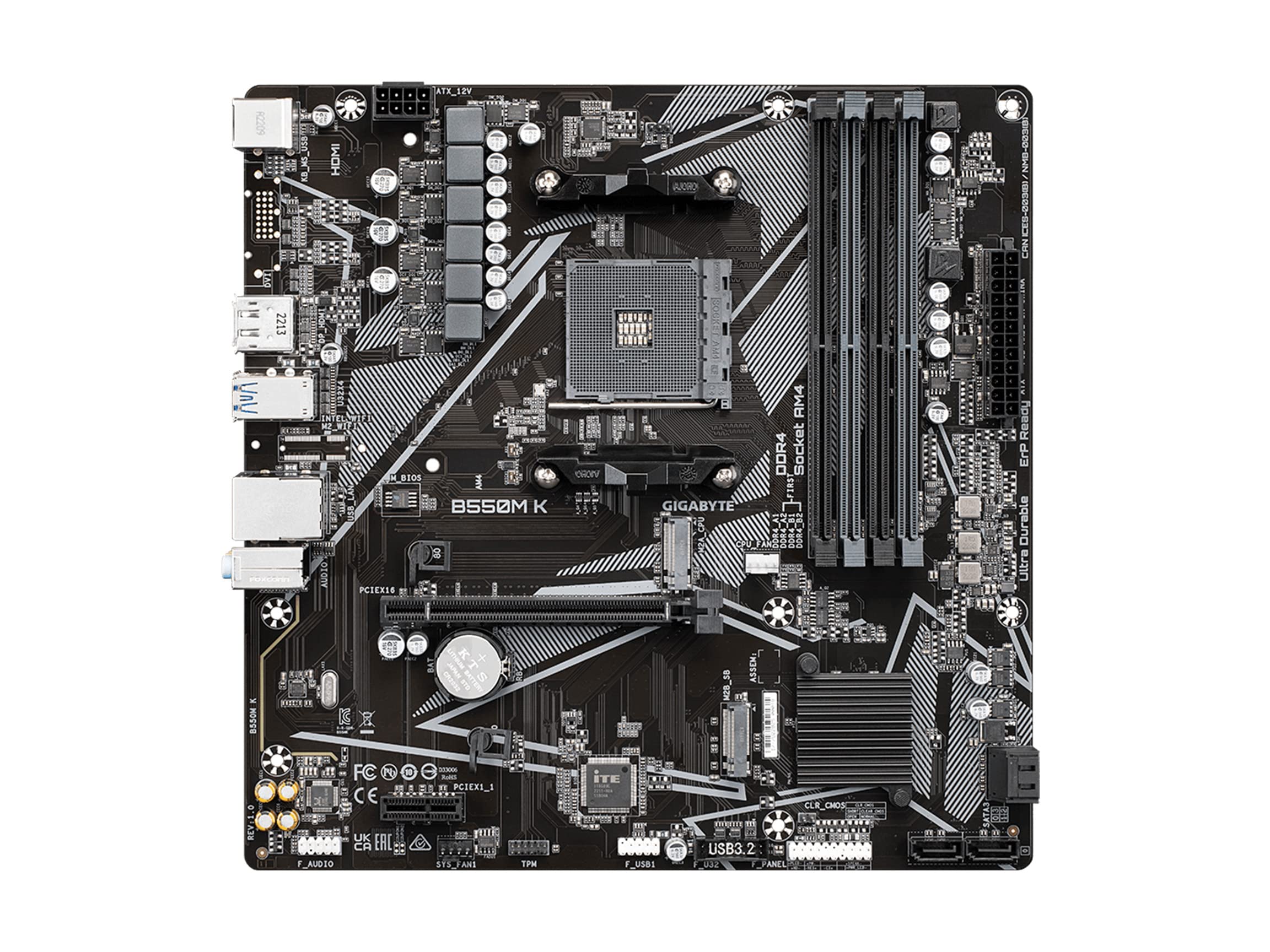 Foto 3 pulgar | Placa Madre Gigabyte B550m K Am4 Amd B550 Micro-atx con Doble M.2 - Venta Internacional