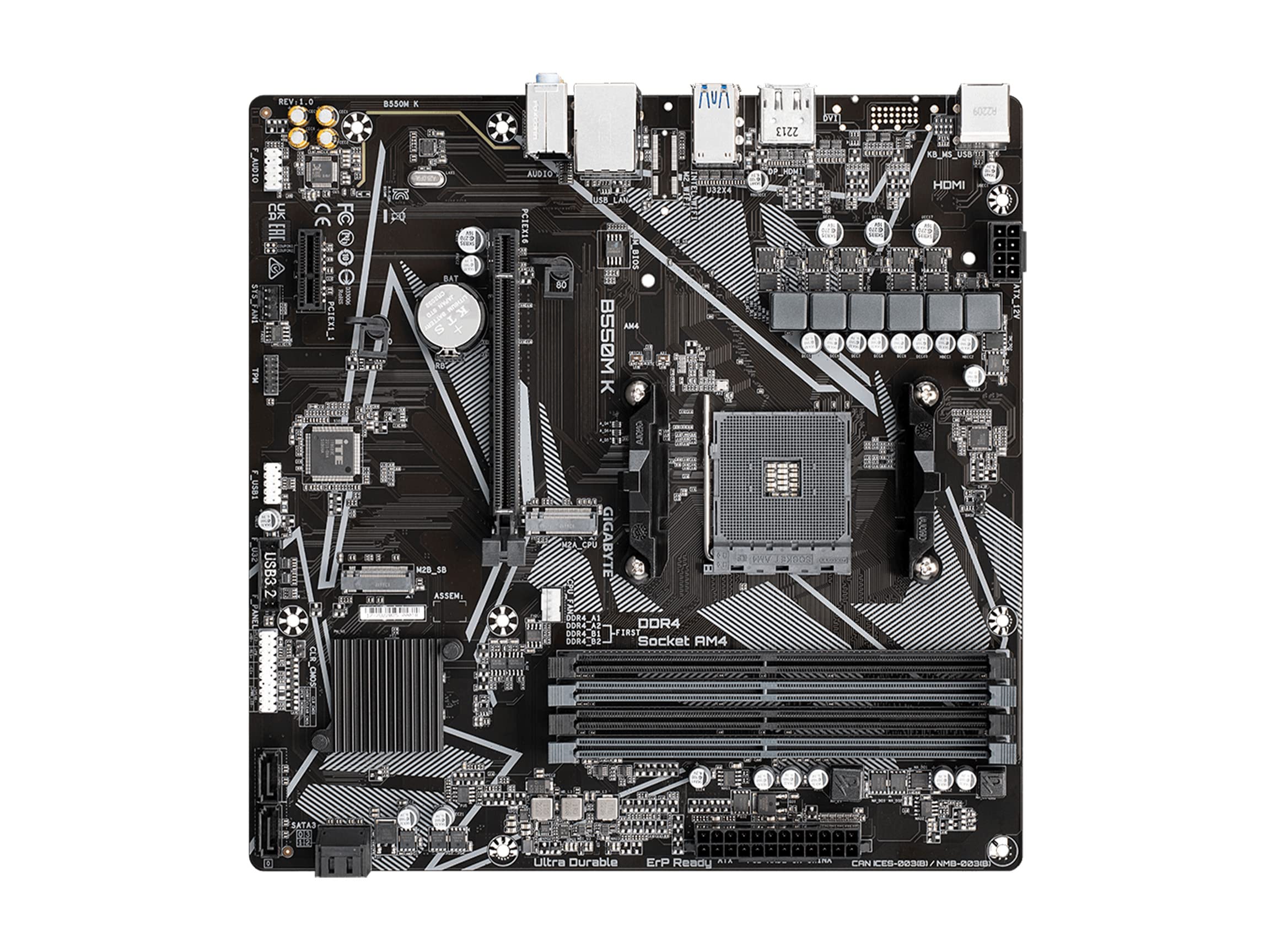 Foto 5 pulgar | Placa Madre Gigabyte B550m K Am4 Amd B550 Micro-atx con Doble M.2 - Venta Internacional