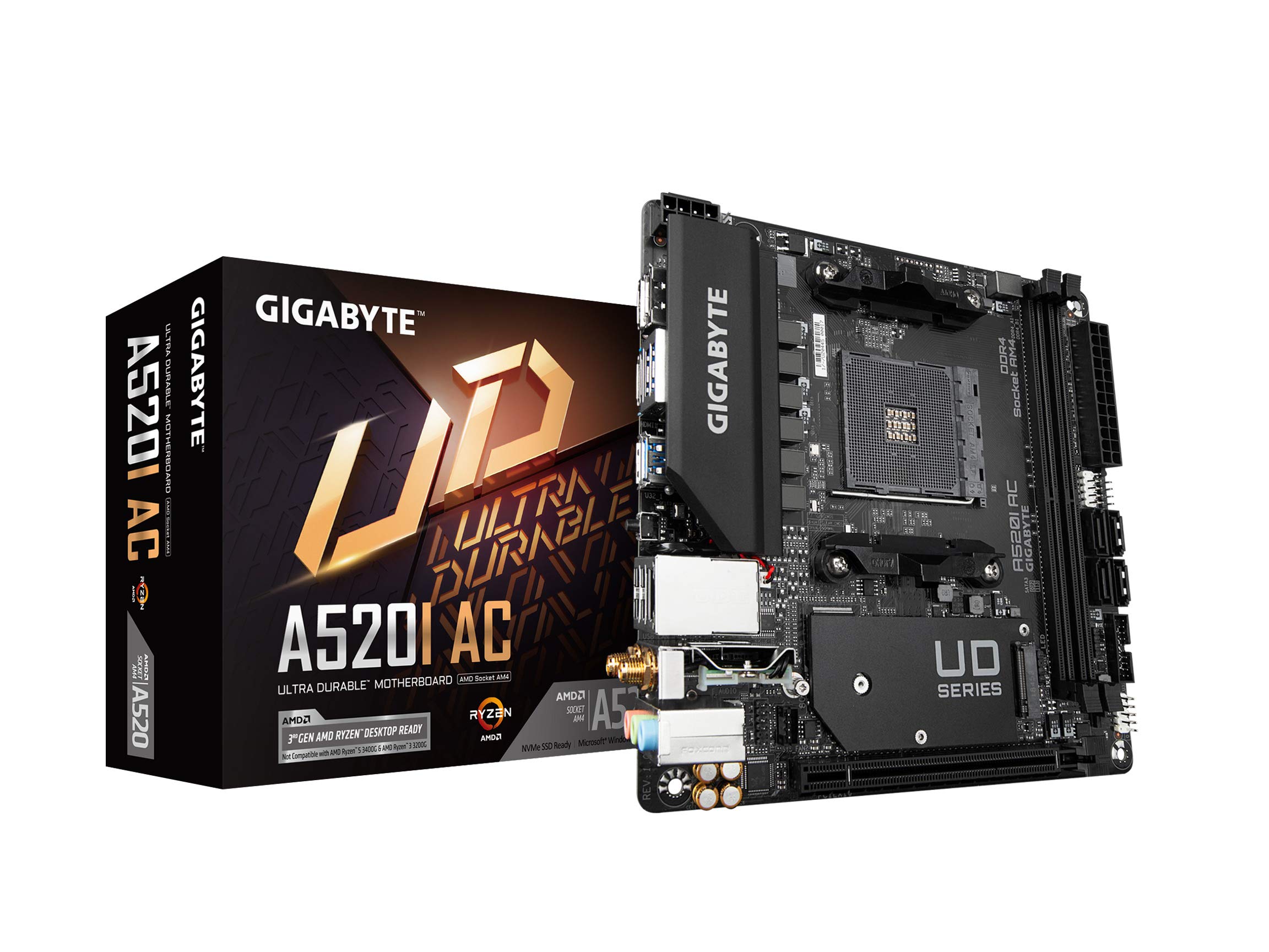 Foto 2 pulgar | Placa Madre Gigabyte A520i Ac Amd Ryzen Am4 Mini-itx - Venta Internacional