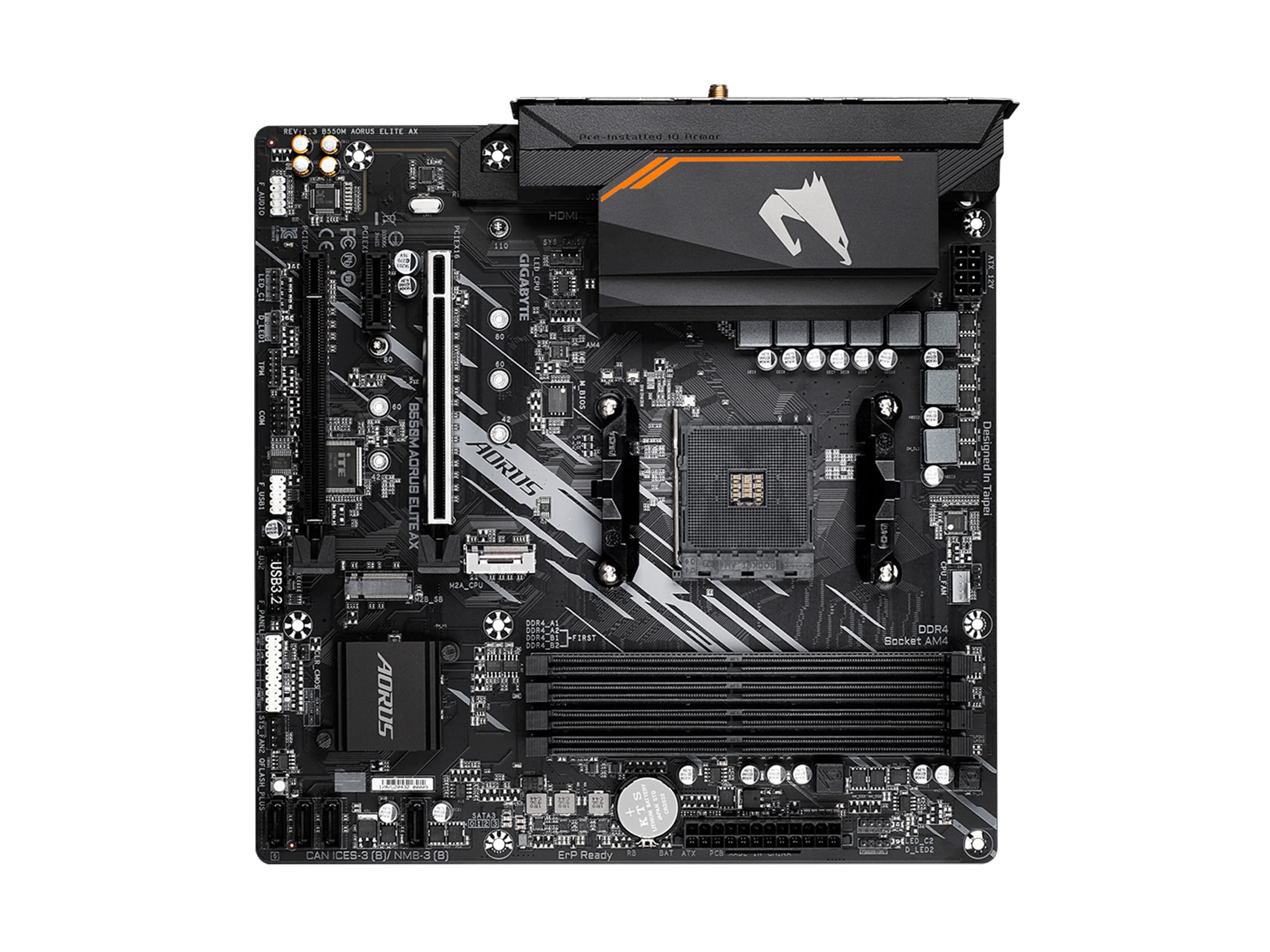 Foto 4 | Placa Base Gigabyte B550m Aorus Elite Ax am4/ Amd/ B550 - Venta Internacional