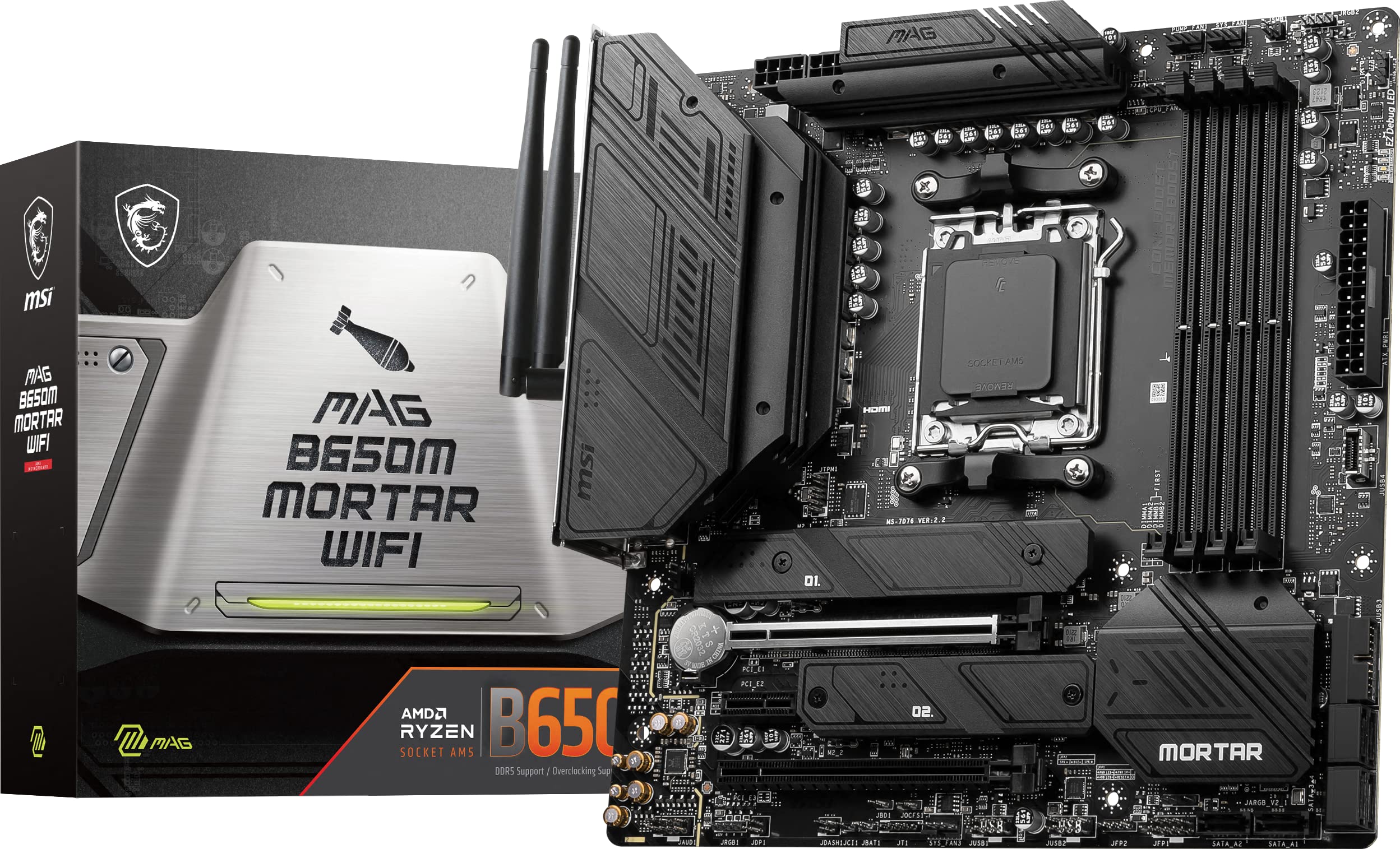 Foto 2 pulgar | Placa Madre Msi Mag B650m Mortar Wifi Gaming Matx Con Amd Ryzen 8000/7000 - Venta Internacional