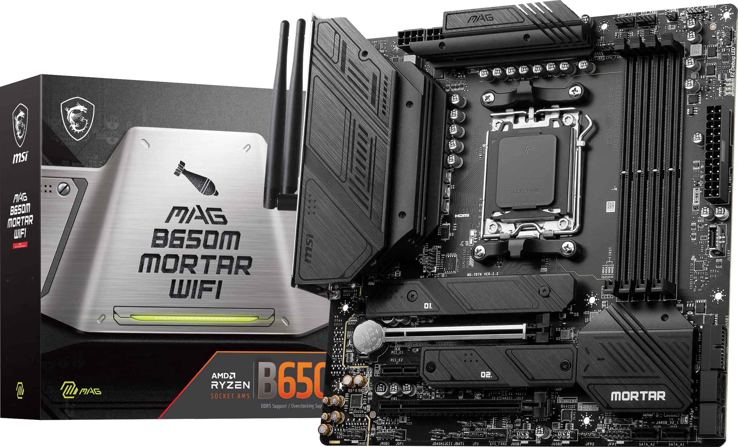 Placa Madre Msi Mag B650m Mortar Wifi Gaming Matx Con Amd Ryzen 8000/7000 - Venta Internacional