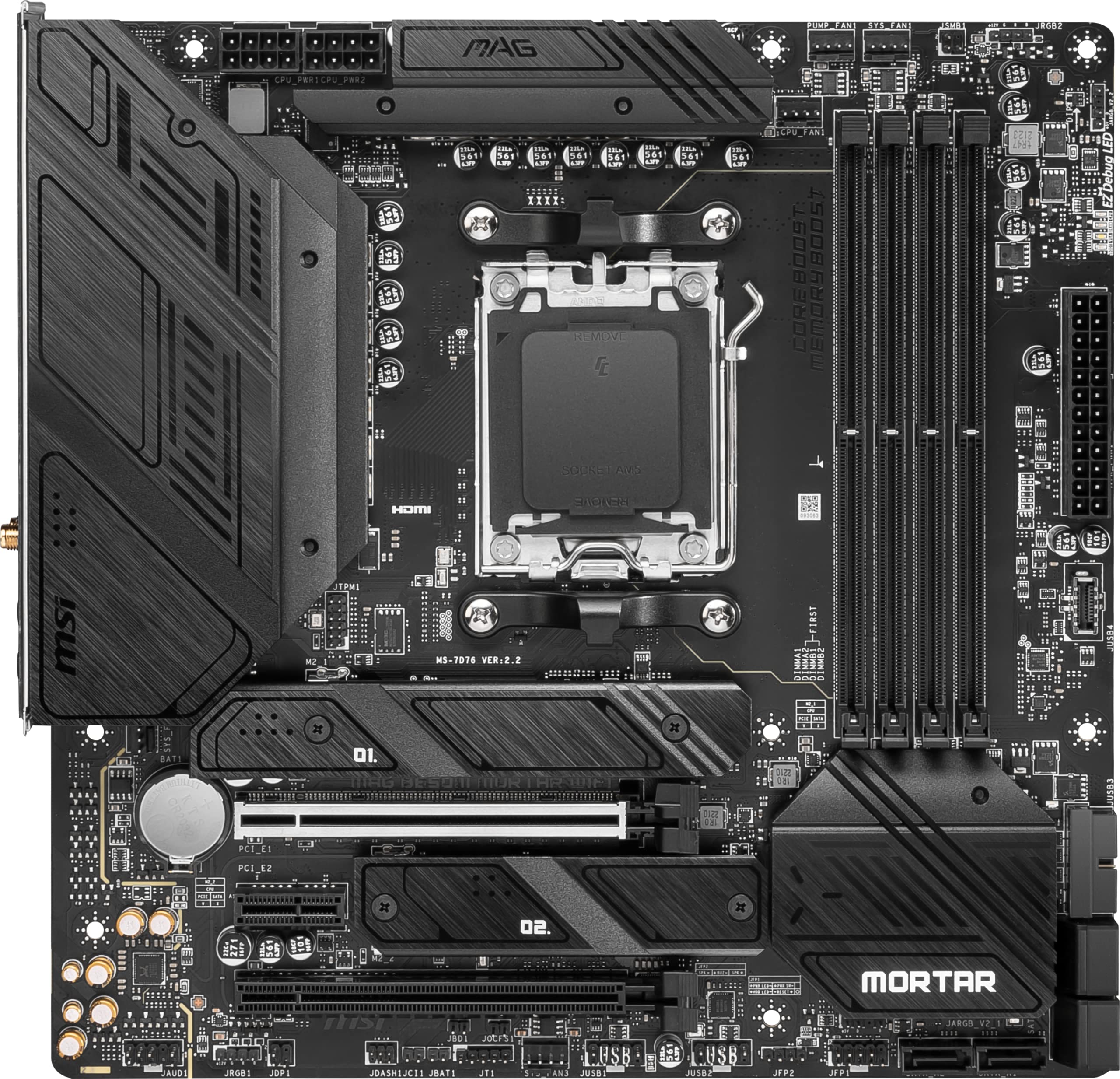 Foto 3 pulgar | Placa Madre Msi Mag B650m Mortar Wifi Gaming Matx Con Amd Ryzen 8000/7000 - Venta Internacional