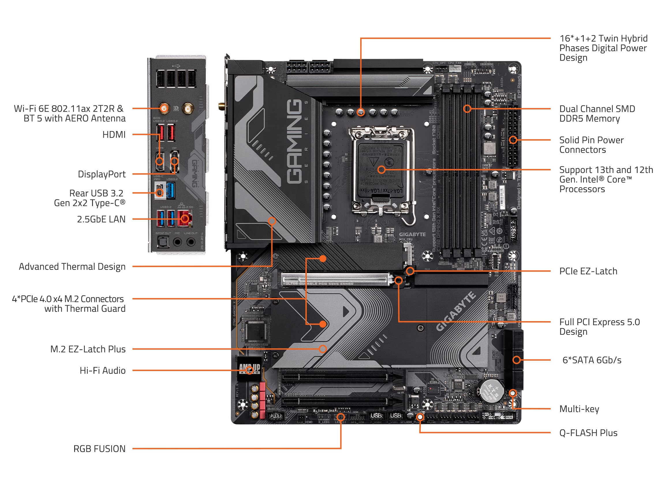 Foto 7 pulgar | Placa Madre Gigabyte Z790 Gaming X Ax lga 1700  Ddr5  ATX - Venta Internacional