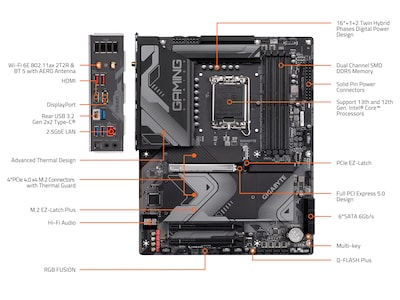 Foto 6 | Placa Madre Gigabyte Z790 Gaming X Ax lga 1700 Ddr5 ATX - Venta Internacional
