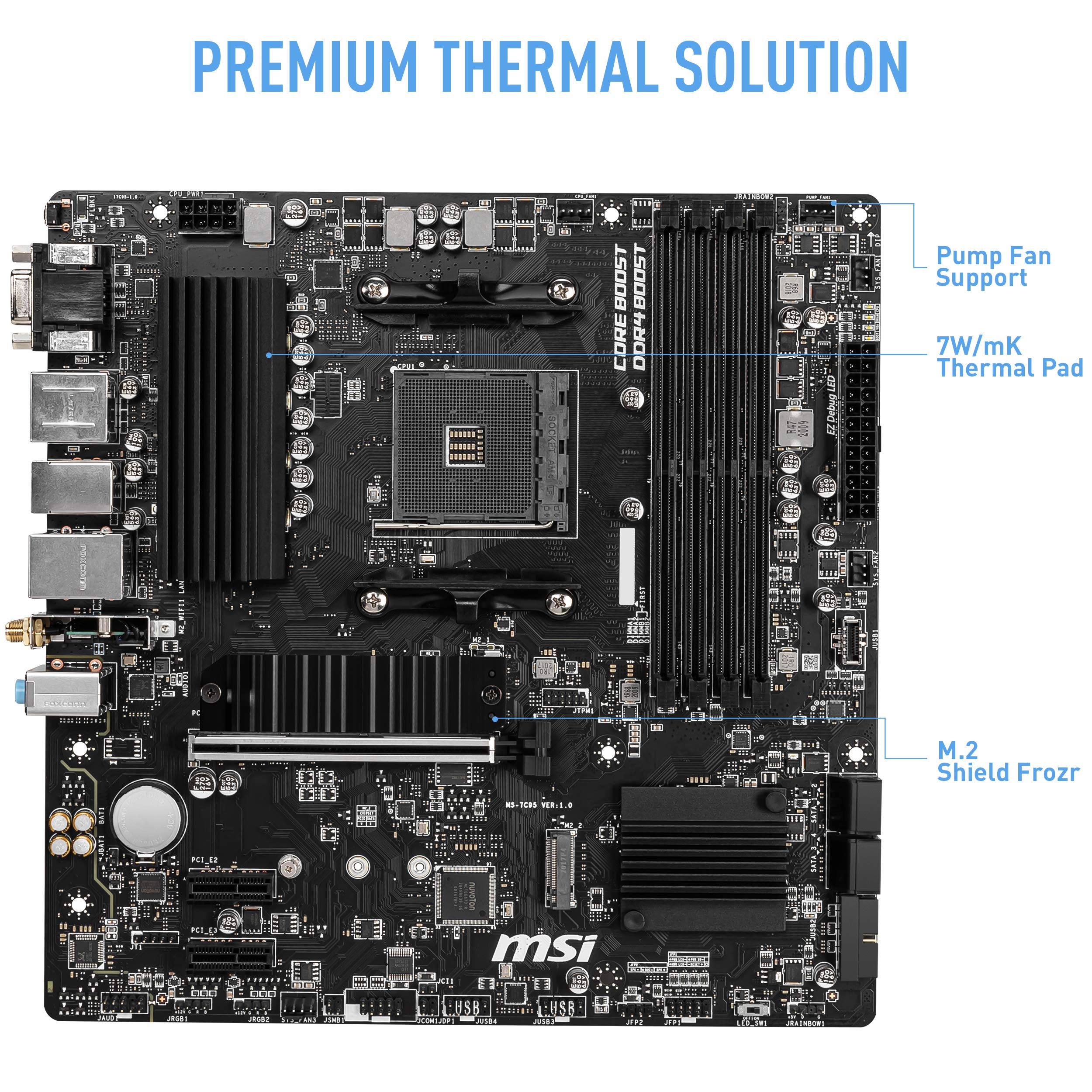 Foto 3 pulgar | Placa Madre Msi B550m Pro-vdh Wifi Serie Pro Amd Ryzen 5000 - Venta Internacional