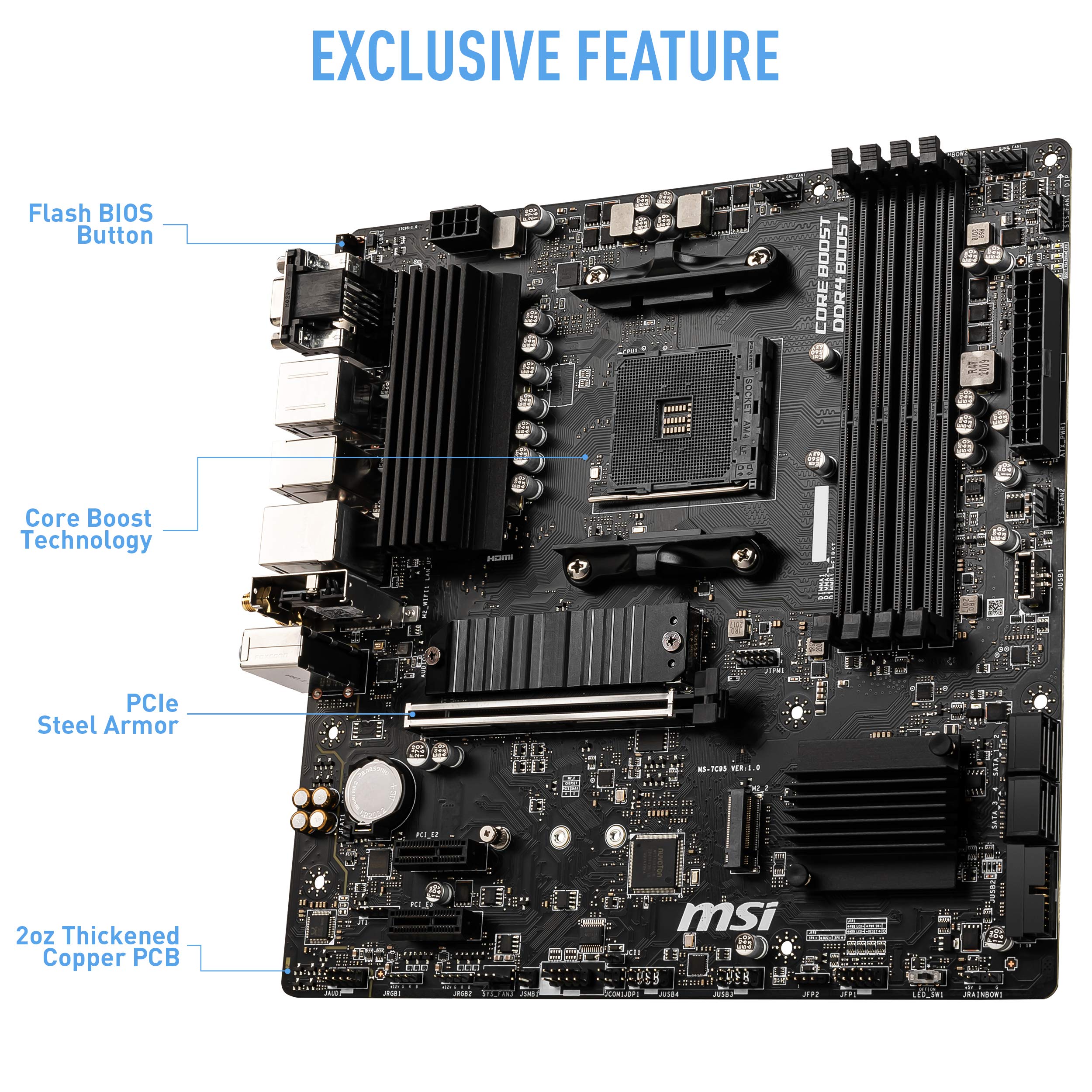 Foto 4 pulgar | Placa Madre Msi B550m Pro-vdh Wifi Serie Pro Amd Ryzen 5000 - Venta Internacional