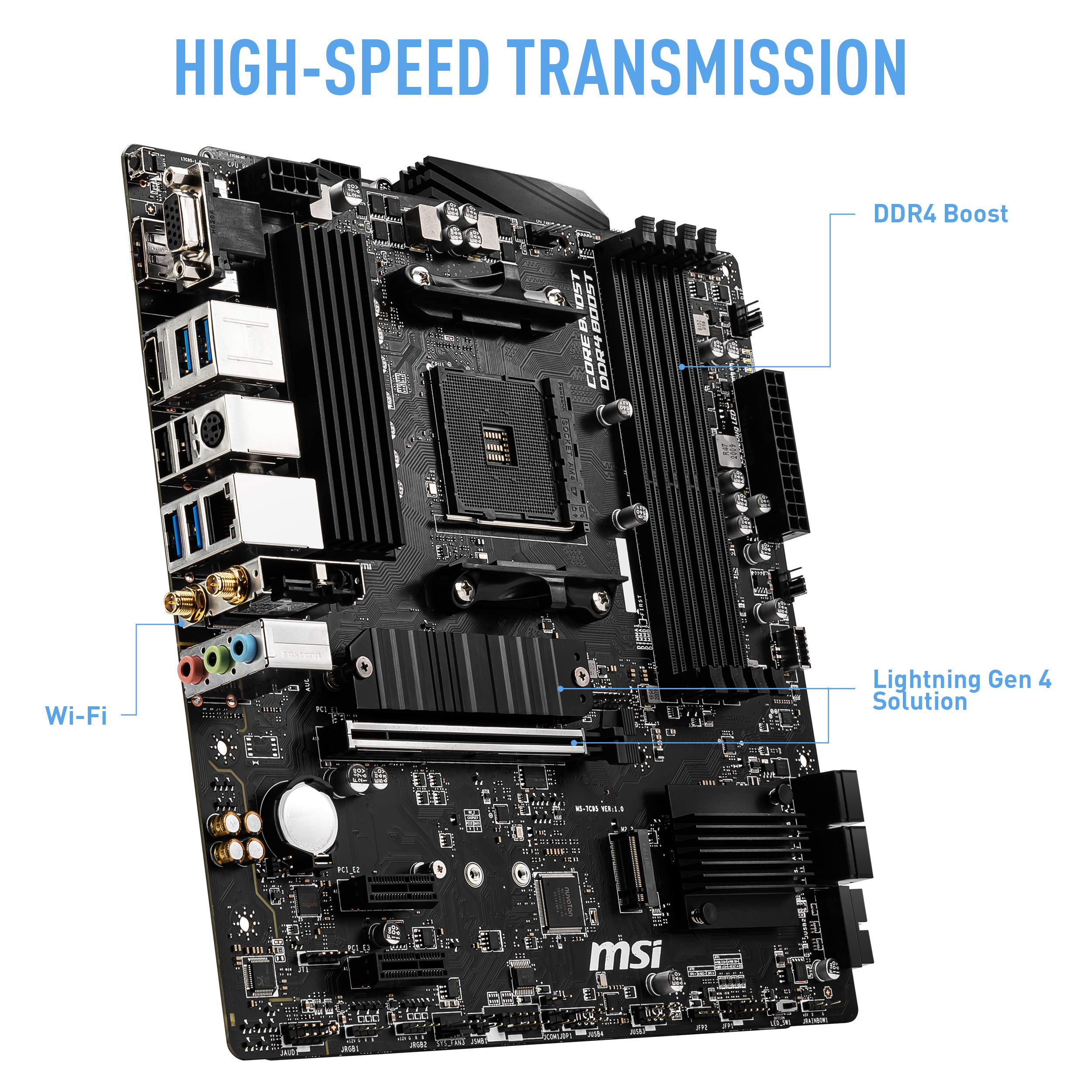 Foto 5 pulgar | Placa Madre Msi B550m Pro-vdh Wifi Serie Pro Amd Ryzen 5000 - Venta Internacional