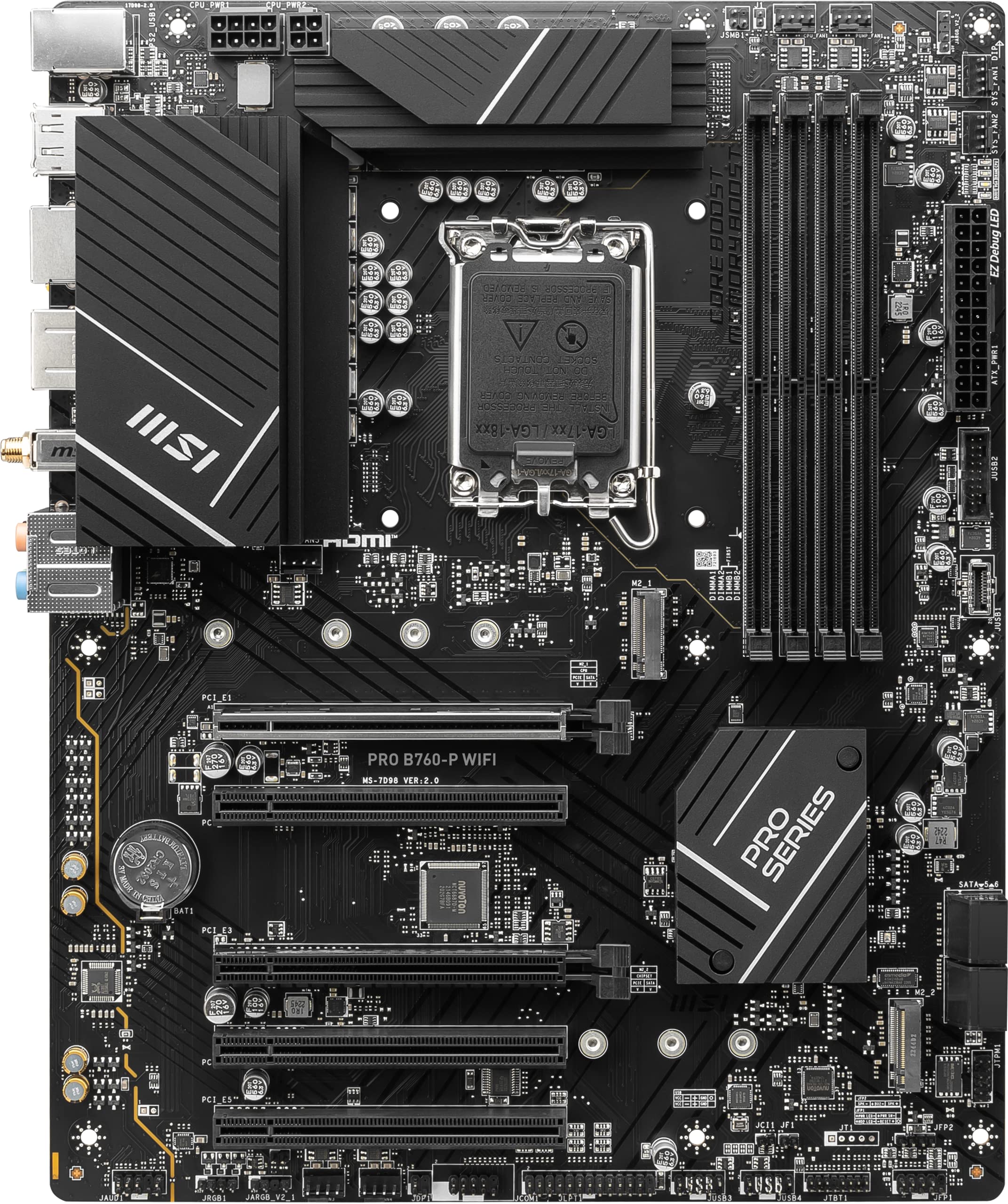 Foto 3 pulgar | Placa Madre MSI Pro B760-P Wifi Proseries LGA 1700 DDR5 ATX - Venta Internacional