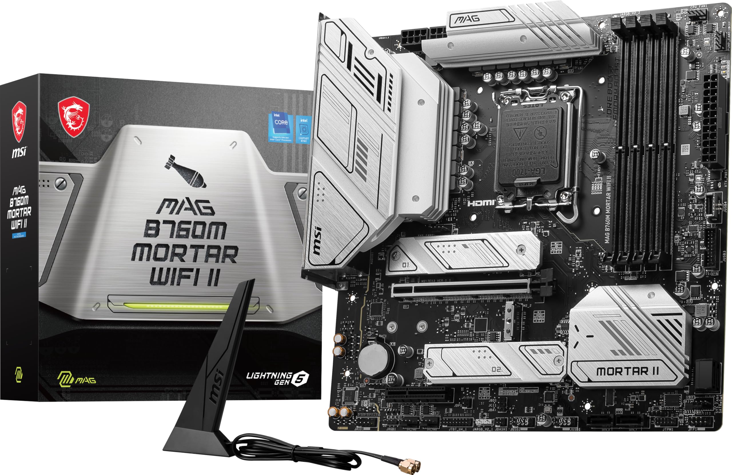 Foto 2 pulgar | Placa Madre Msi Mag B760m Mortar Wifi Ii Gaming Lga 1700 - Venta Internacional