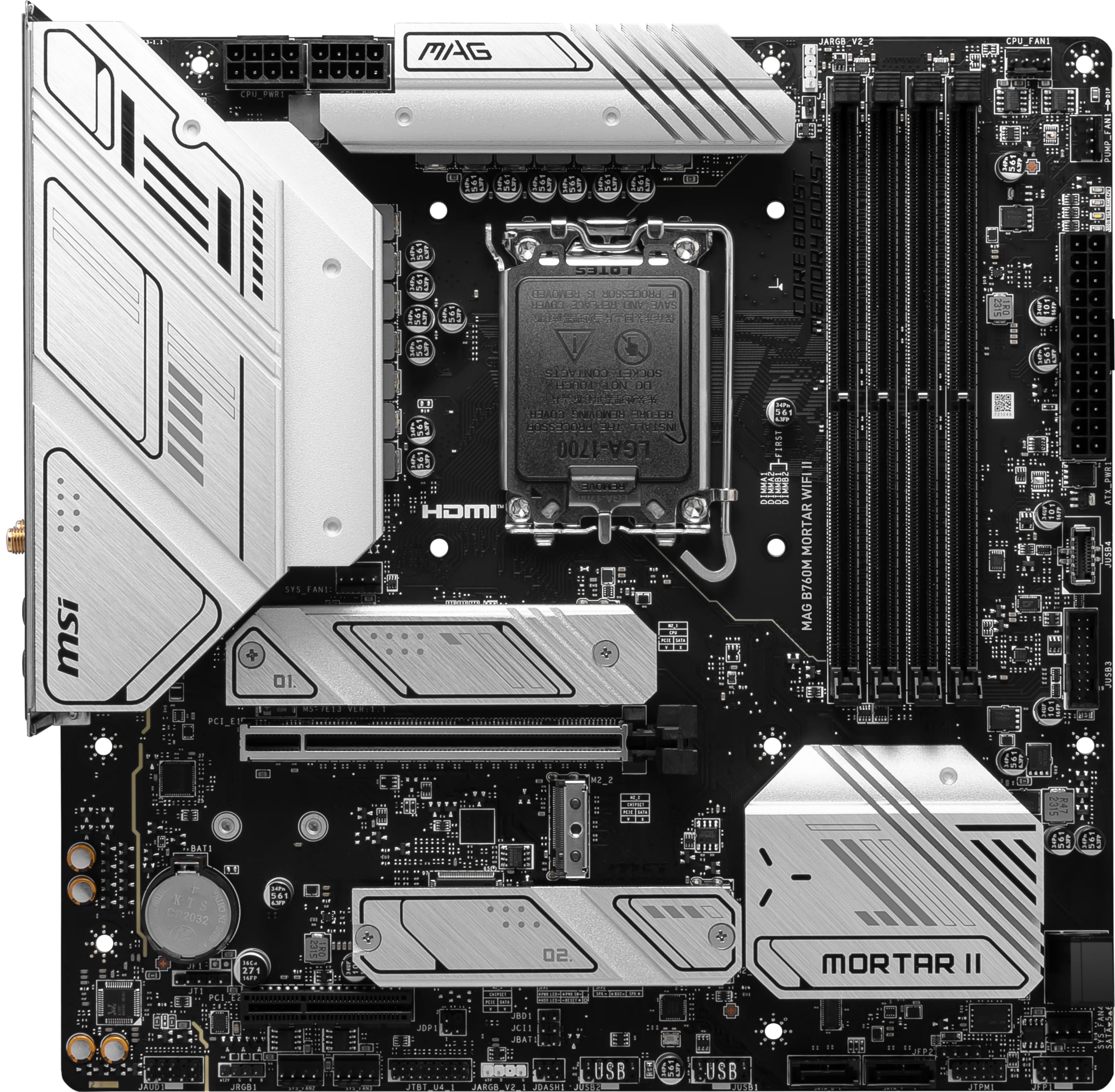 Foto 3 pulgar | Placa Madre Msi Mag B760m Mortar Wifi Ii Gaming Lga 1700 - Venta Internacional