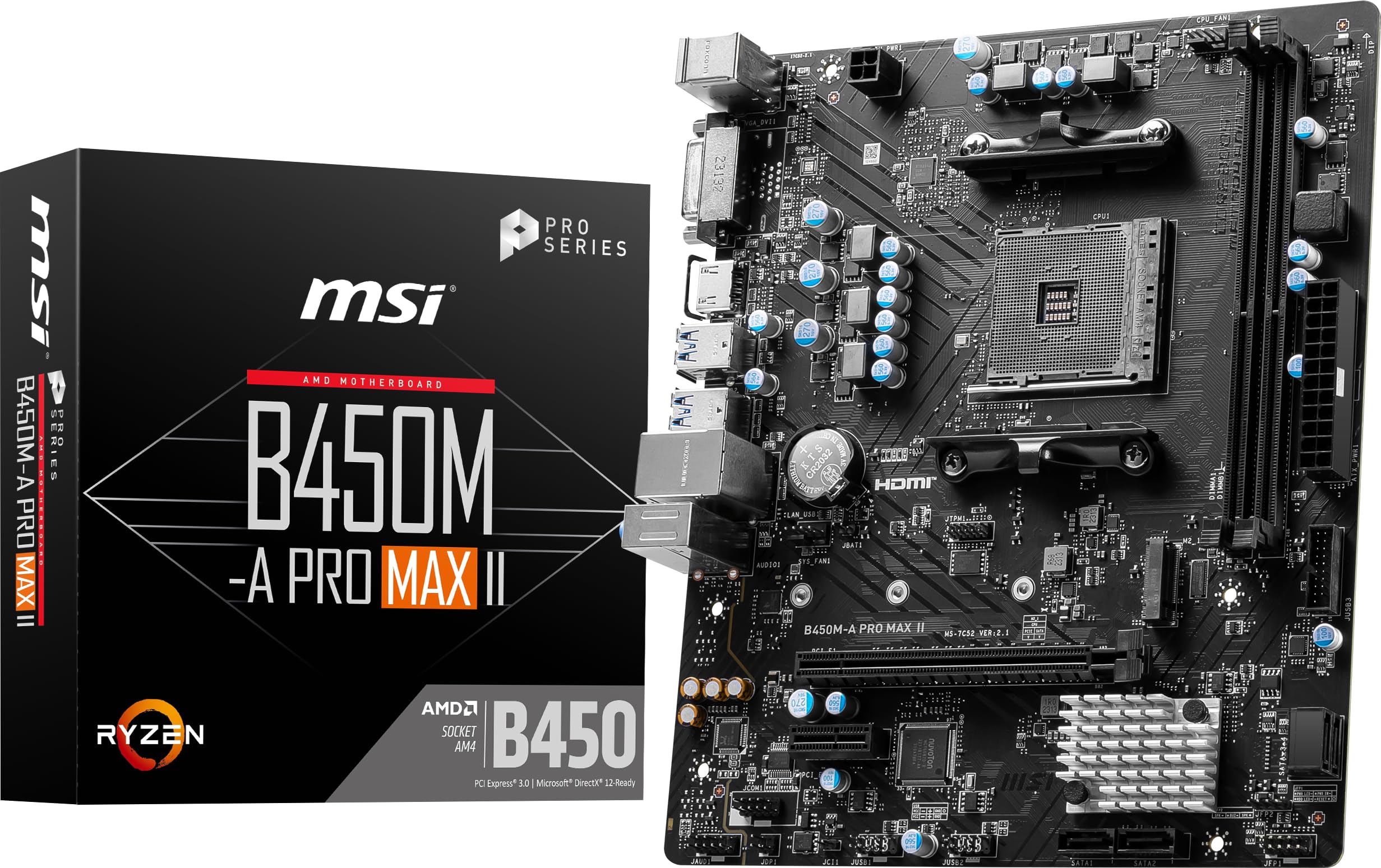 Placa Madre Msi B450m-a Pro Max II Proseries Matx - Venta Internacional