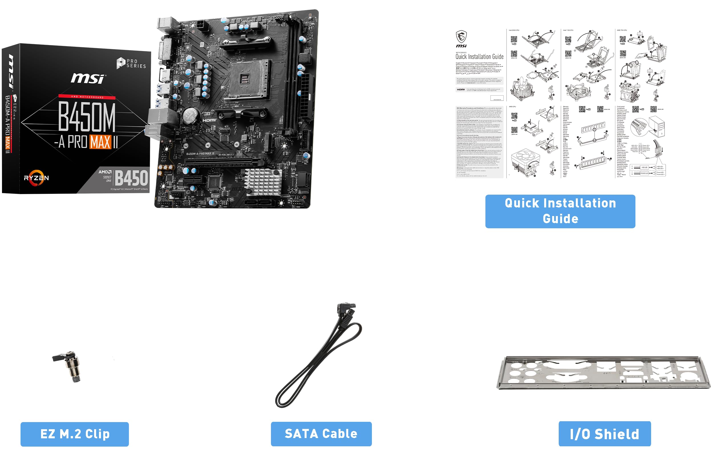 Foto 7 | Placa Madre Msi B450m-a Pro Max II Proseries Matx - Venta Internacional