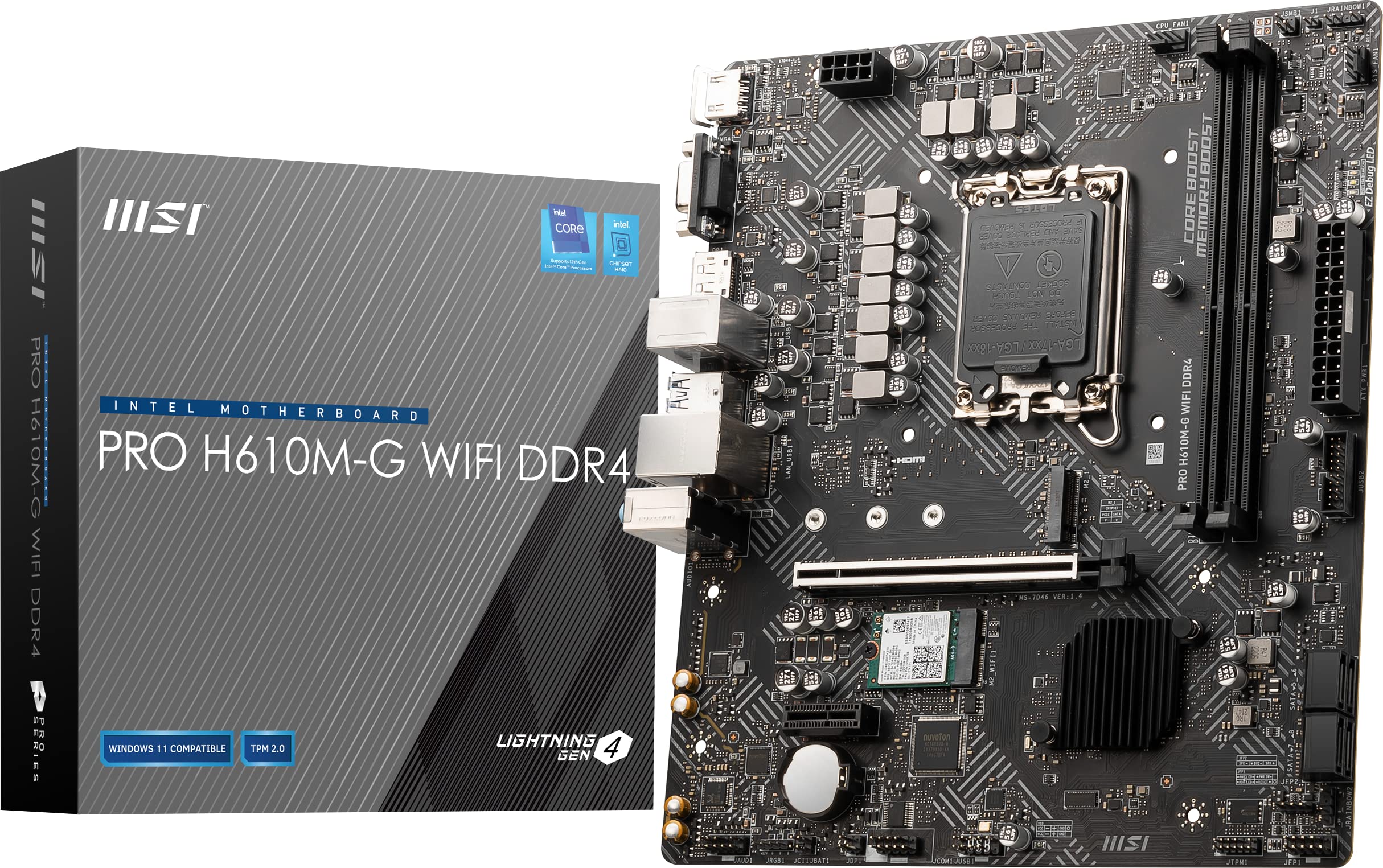 Foto 2 pulgar | Placa Madre Msi Pro H610m-g Wifi Ddr4 Proseries Matx - Venta Internacional