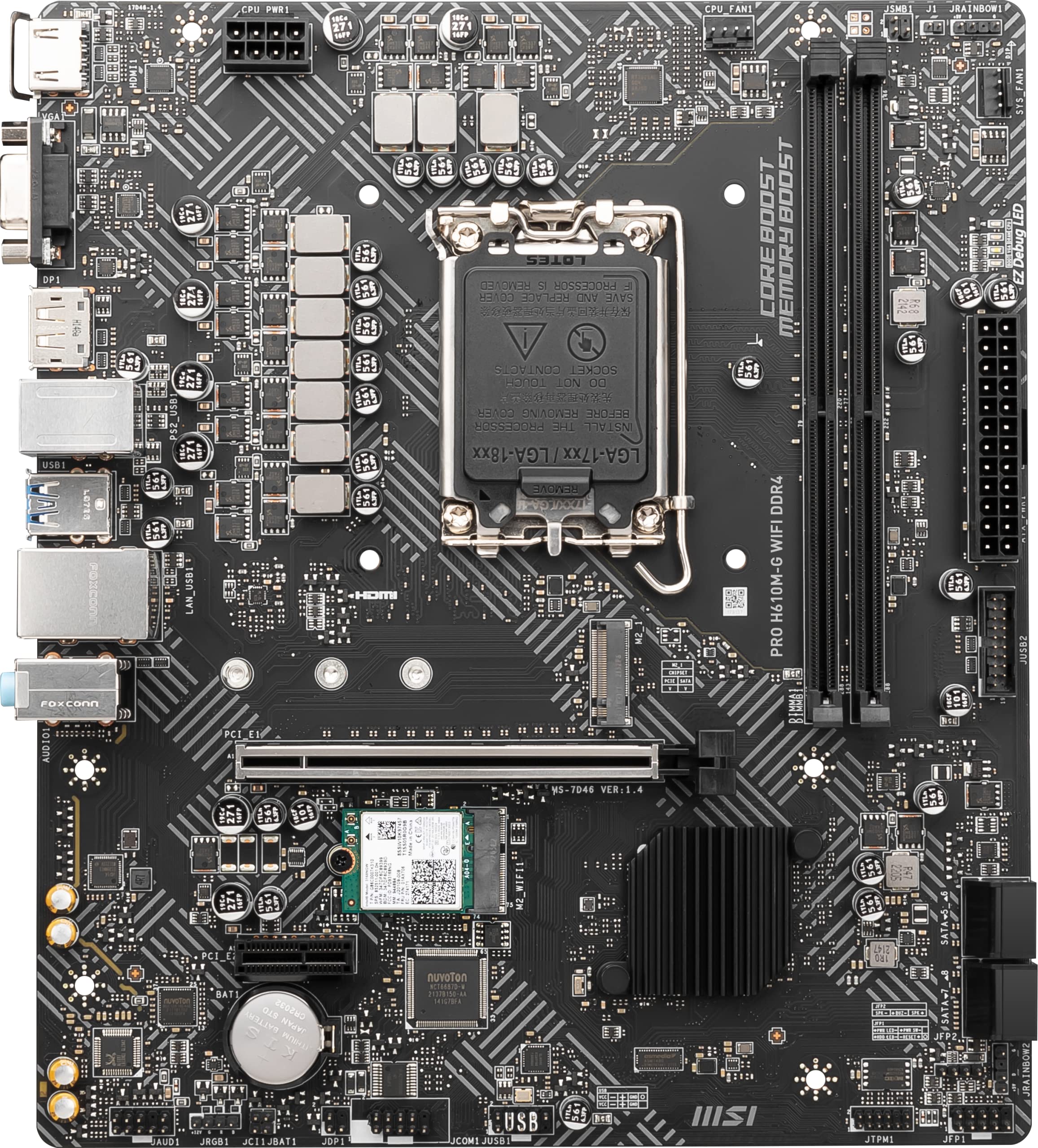 Foto 3 pulgar | Placa Madre Msi Pro H610m-g Wifi Ddr4 Proseries Matx - Venta Internacional