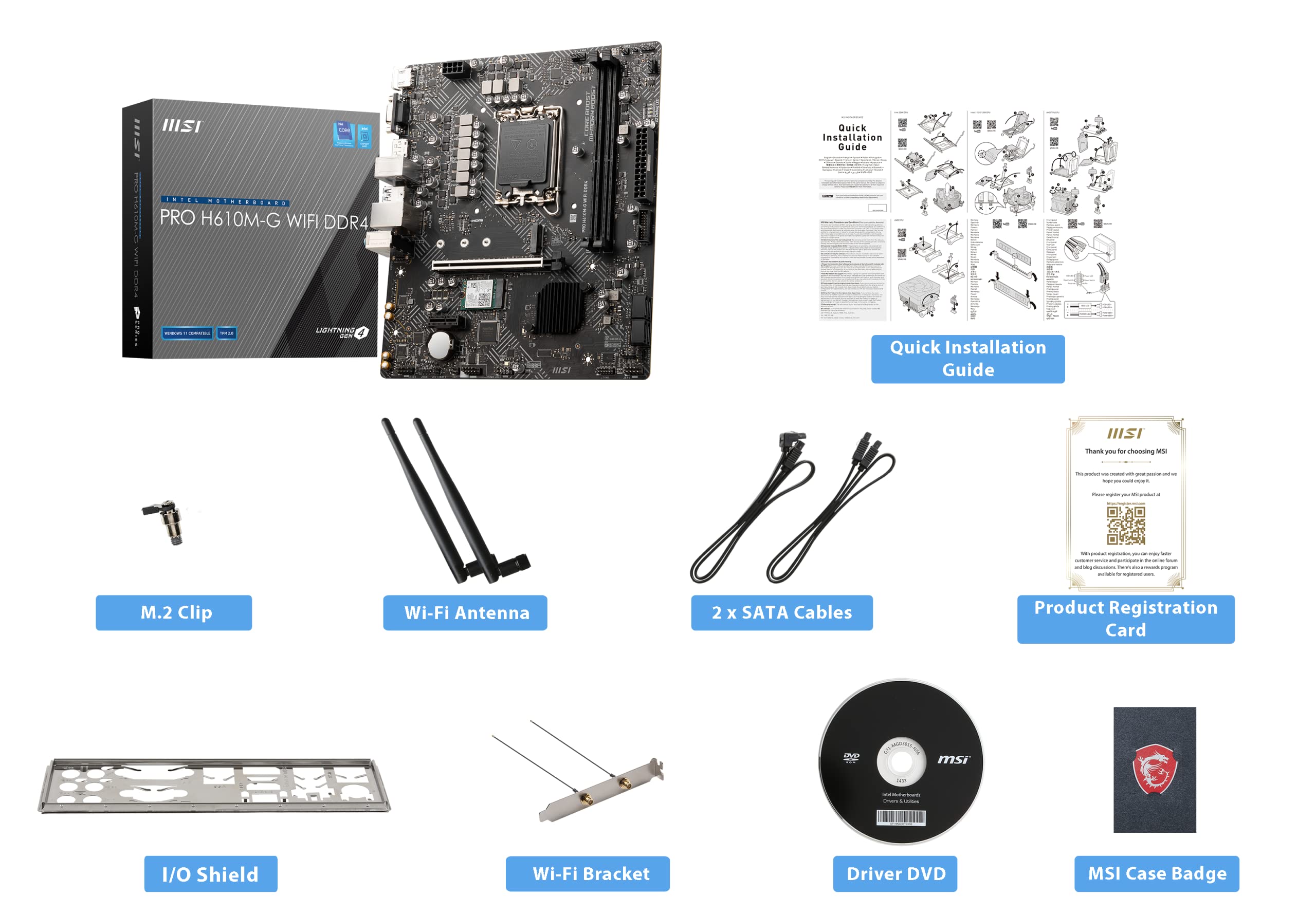 Foto 8 pulgar | Placa Madre Msi Pro H610m-g Wifi Ddr4 Proseries Matx - Venta Internacional