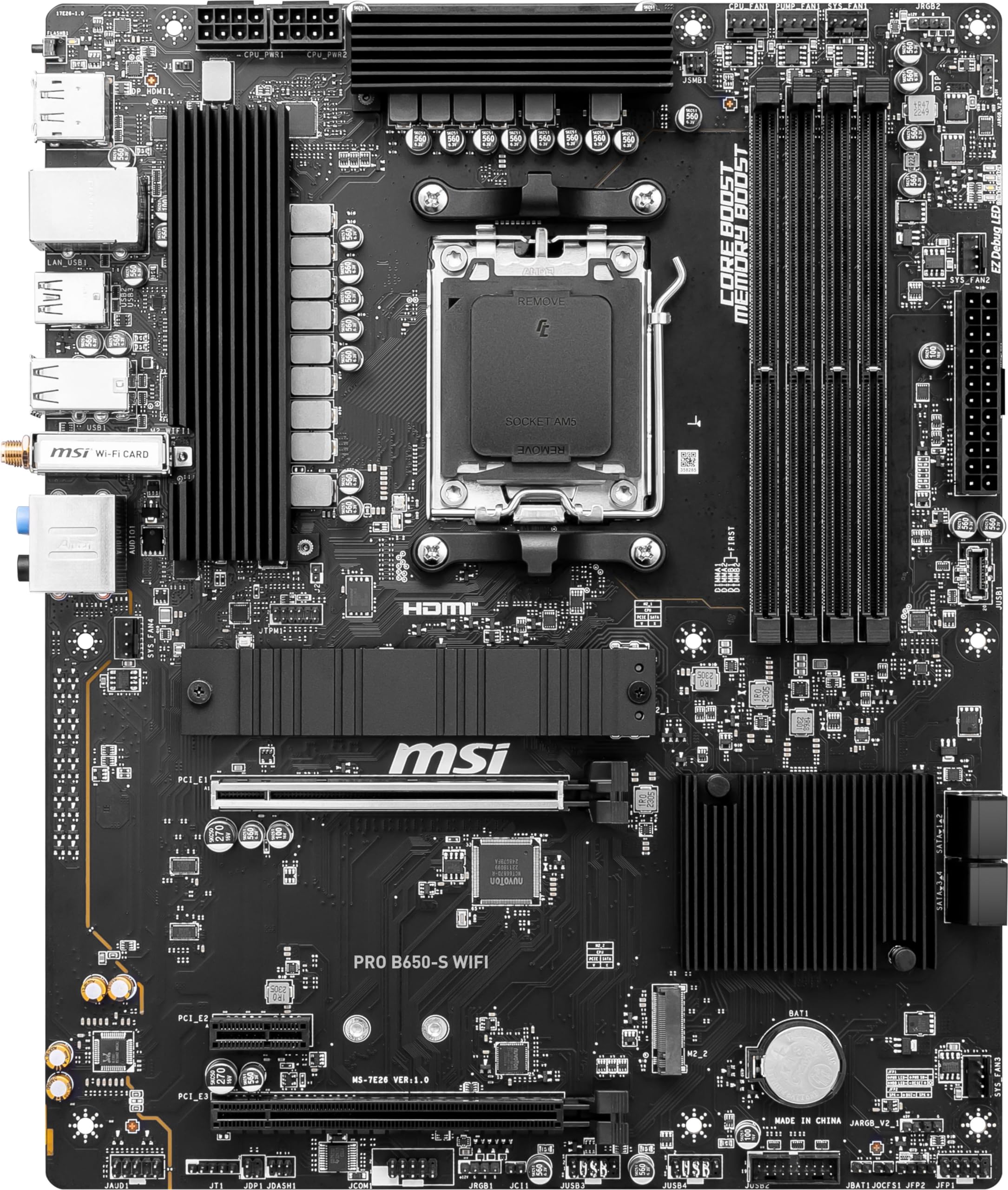 Placa Madre Msi Pro B650-s Wifi Proseries Am5 Ddr5 Atx - Venta Internacional