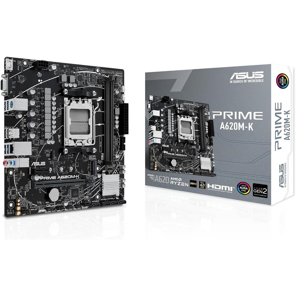 Foto 2 pulgar | Tarjeta Madre Asus Prime A620m-k Am5 2x Ddr5 1x M.2 Pcie 4.0 Micro Atx