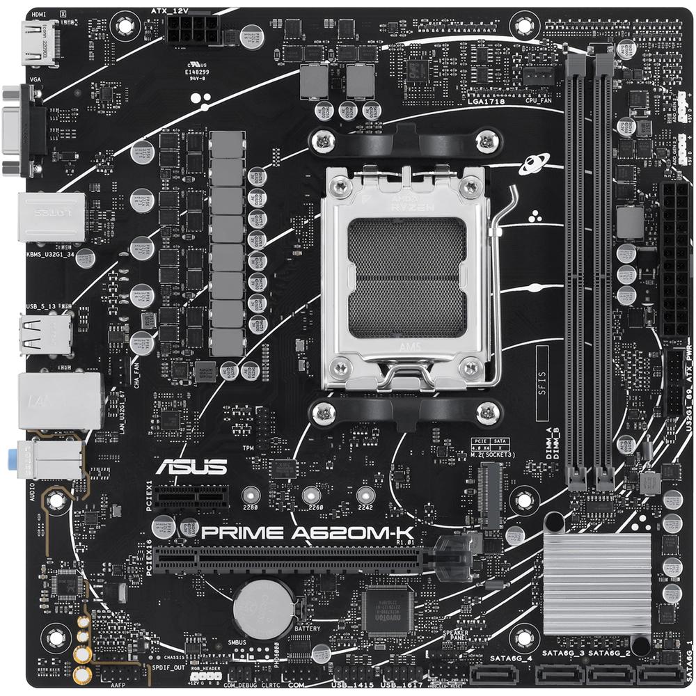 Foto 4 pulgar | Tarjeta Madre Asus Prime A620m-k Am5 2x Ddr5 1x M.2 Pcie 4.0 Micro Atx