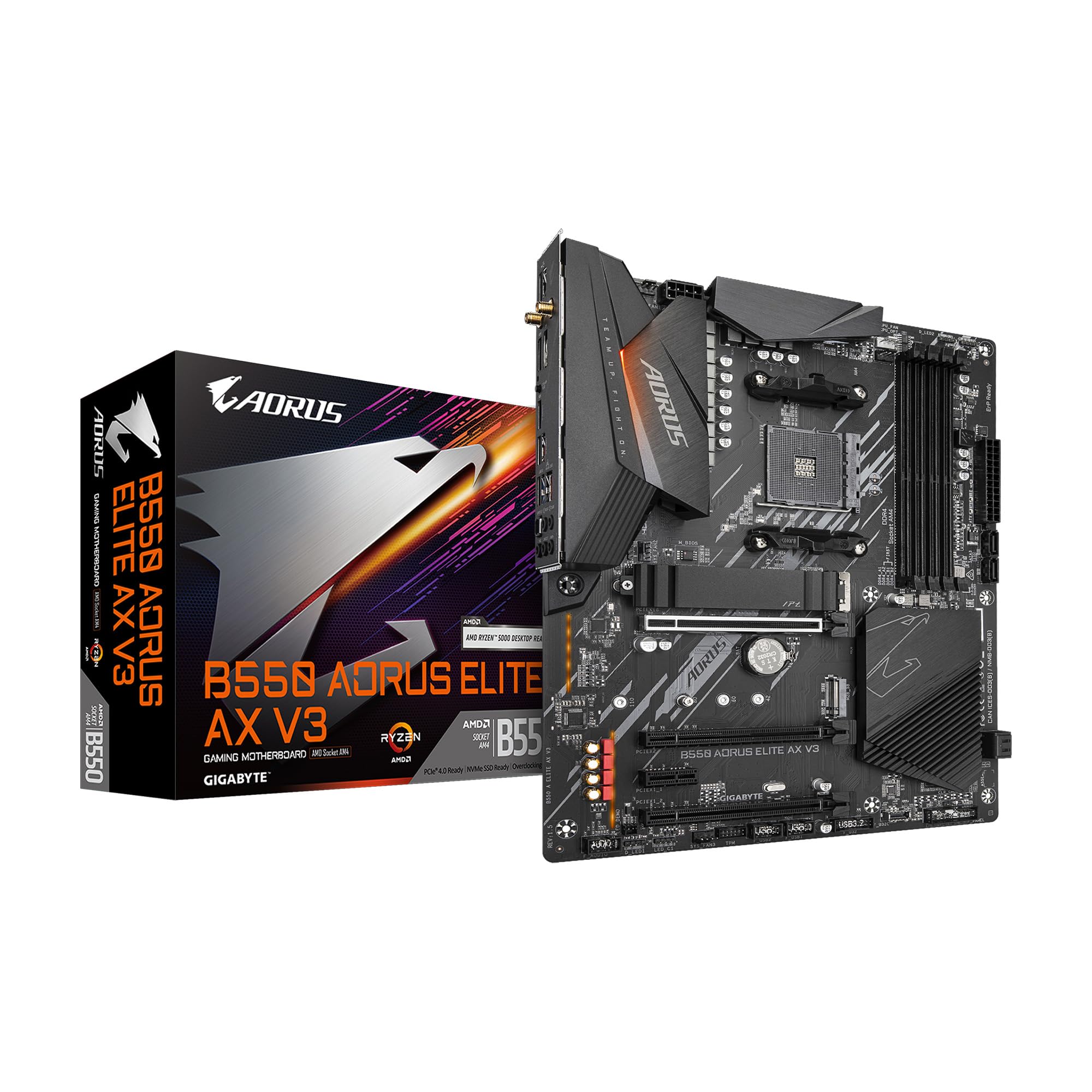 Foto 1 | Placa Madre Gigabyte B550 Aorus Elite Ax V3 Am4 Amd B550 Atx - Venta Internacional.