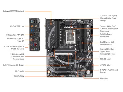 Foto 6 | Placa Madre Gigabyte Z790 Eagle Ax Lga 1700 Intel Z790 Atx - Venta Internacional.