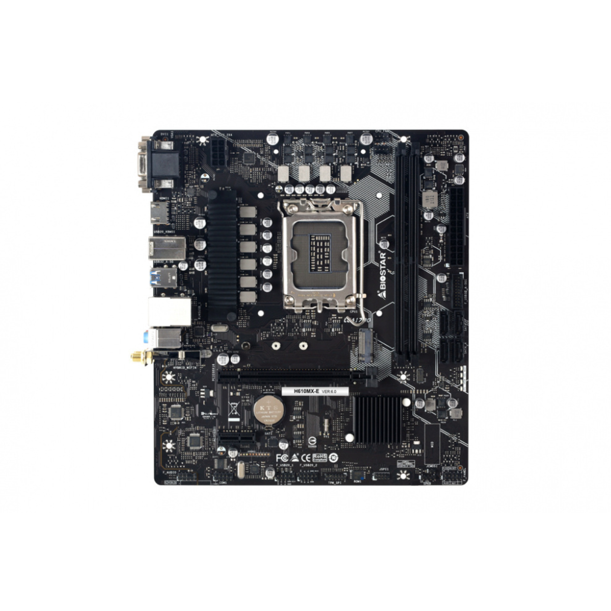 Biostar Micro-atx H610mx-e, S-1700, Intel H610, Hdmi, 64gb Ddr4 Para Intel