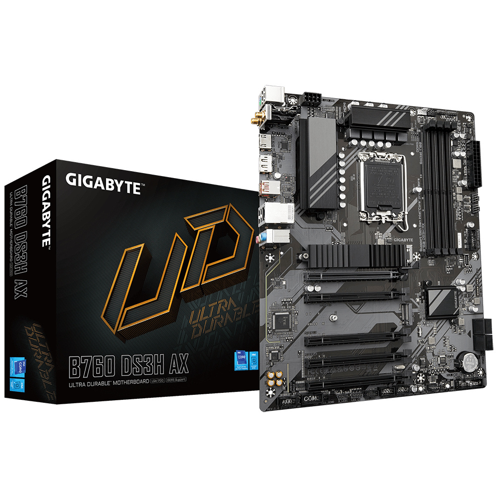 Tarjeta Madre Gigabyte Atx B760 Ds3h Ax, S-1700, Intel B760 Express, Hdmi, 192gb Ddr5 Para Intel