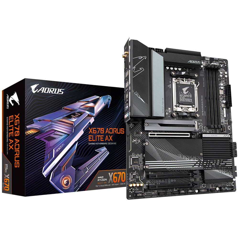 Foto 2 pulgar | Tarjeta Madre Aorus Atx X670 Aorus Elite Ax, S-am5, Amd X670, Hdmi, 128gb Ddr5 Para Amd