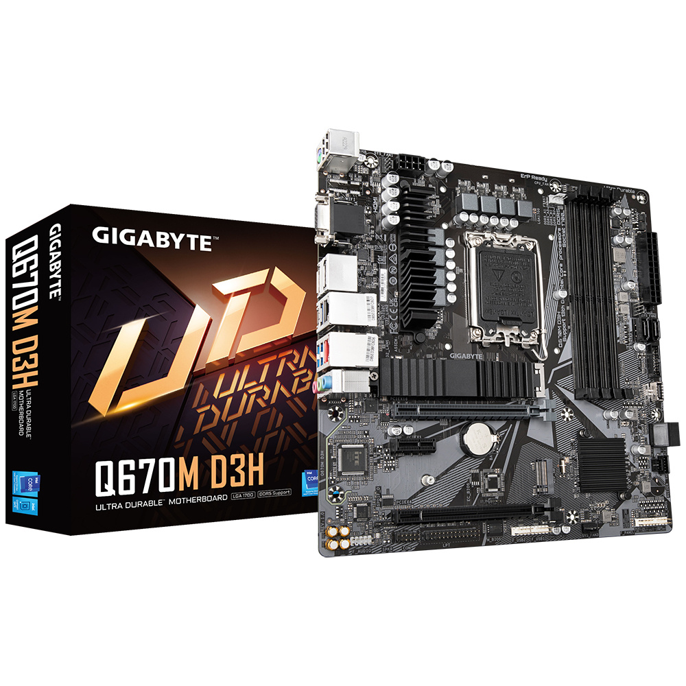 Foto 2 pulgar | Tarjeta Madre Gigabyte Micro-atx Q670m D3h, S-1700, Intel Q670 Express, Hdmi, 128gb Ddr5 Para Intel
