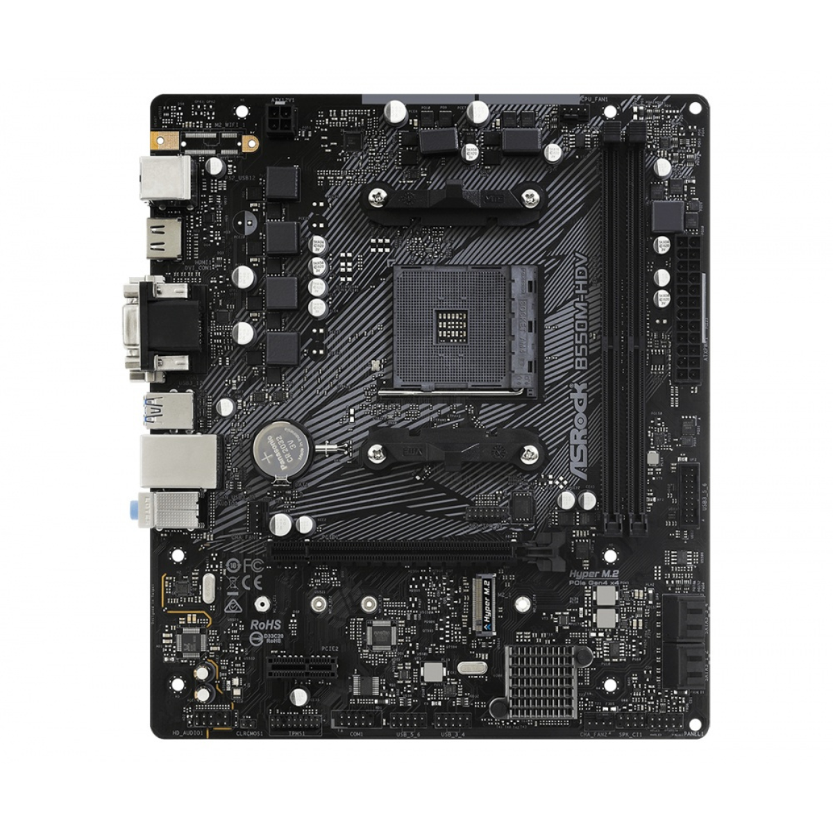 Foto 3 pulgar | Tarjeta Madre Asrock Micro Atx B550m-hdv, S-am4, Amd B550, Hdmi, 64gb Ddr4 Para Amd