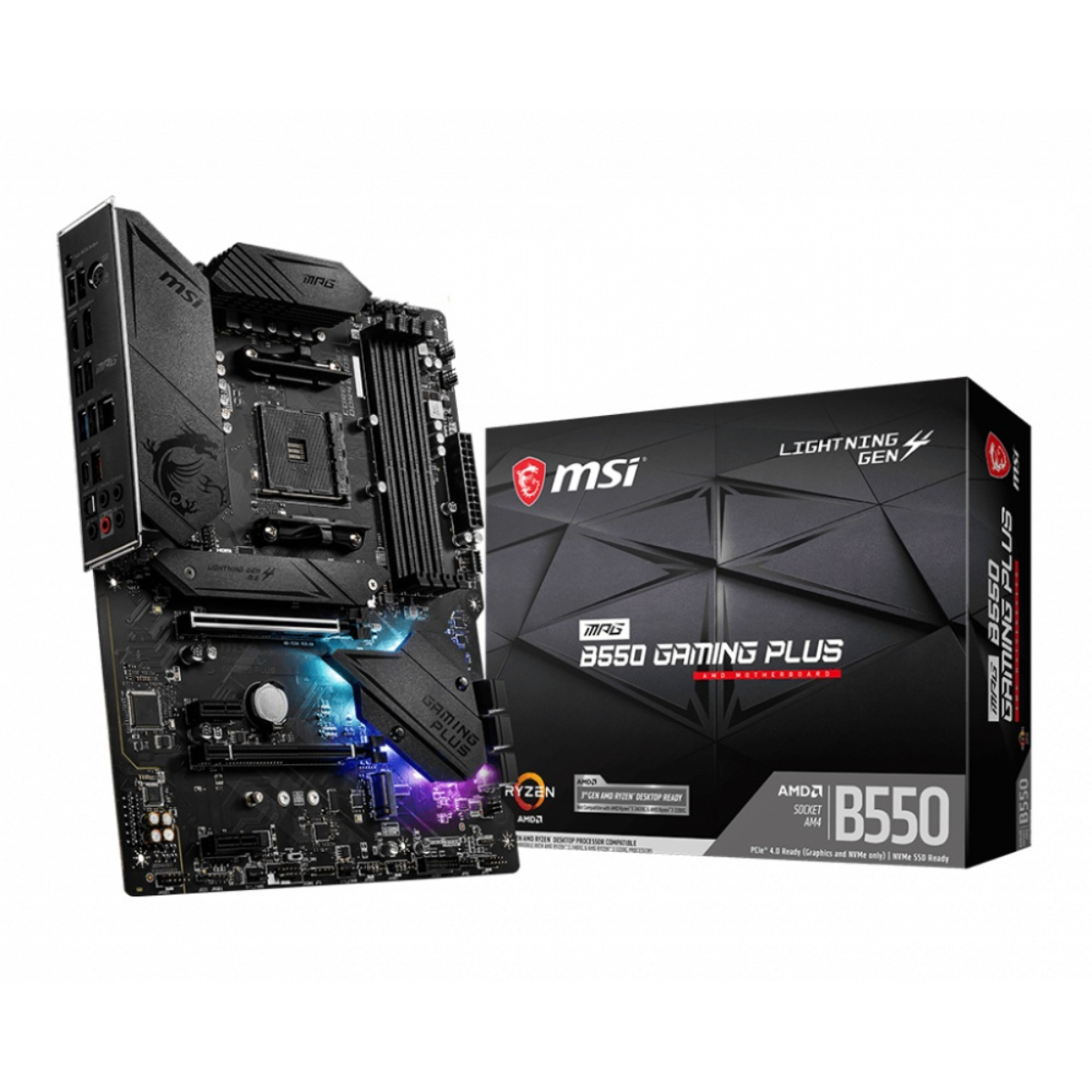 Foto 5 | Tarjeta Madre Msi Atx Mpg B550 Gaming Plus, S-am4, Amd B550, Hdmi, 128gb Ddr4 Para Amd