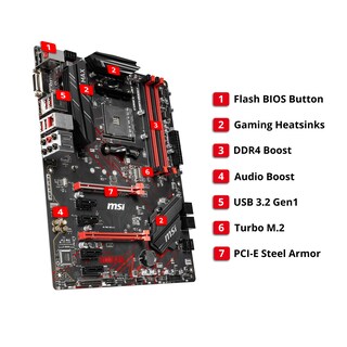 Foto 5 | Placa Madre Msi B450 Gaming Plus Max Am4 Ddr4 M.2 Usb 3 - Venta Internacional.