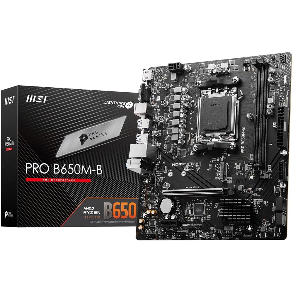 Foto 2 pulgar | Tarjeta Madre Msi Pro B650m-b Lga Am5 2x Ddr5 M.2 Pcie 4.0 Micro Atx