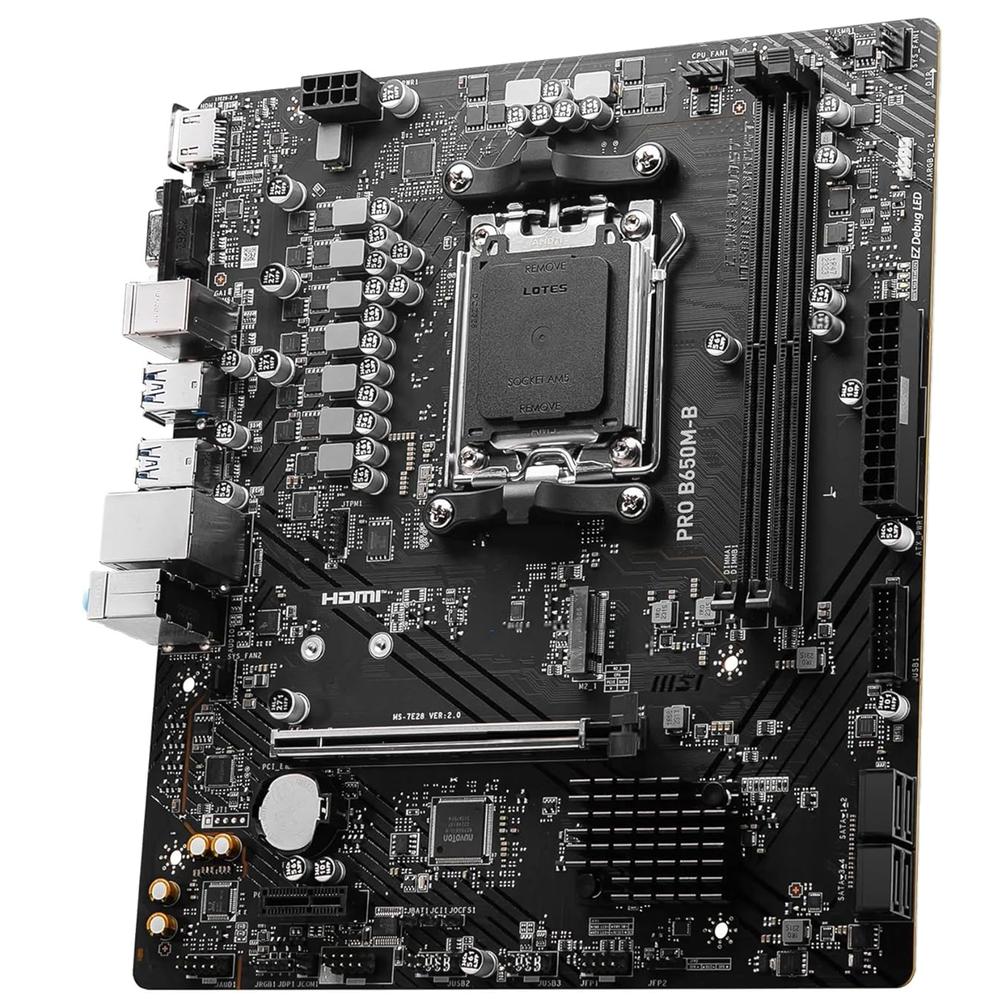 Foto 4 pulgar | Tarjeta Madre Msi Pro B650m-b Lga Am5 2x Ddr5 M.2 Pcie 4.0 Micro Atx