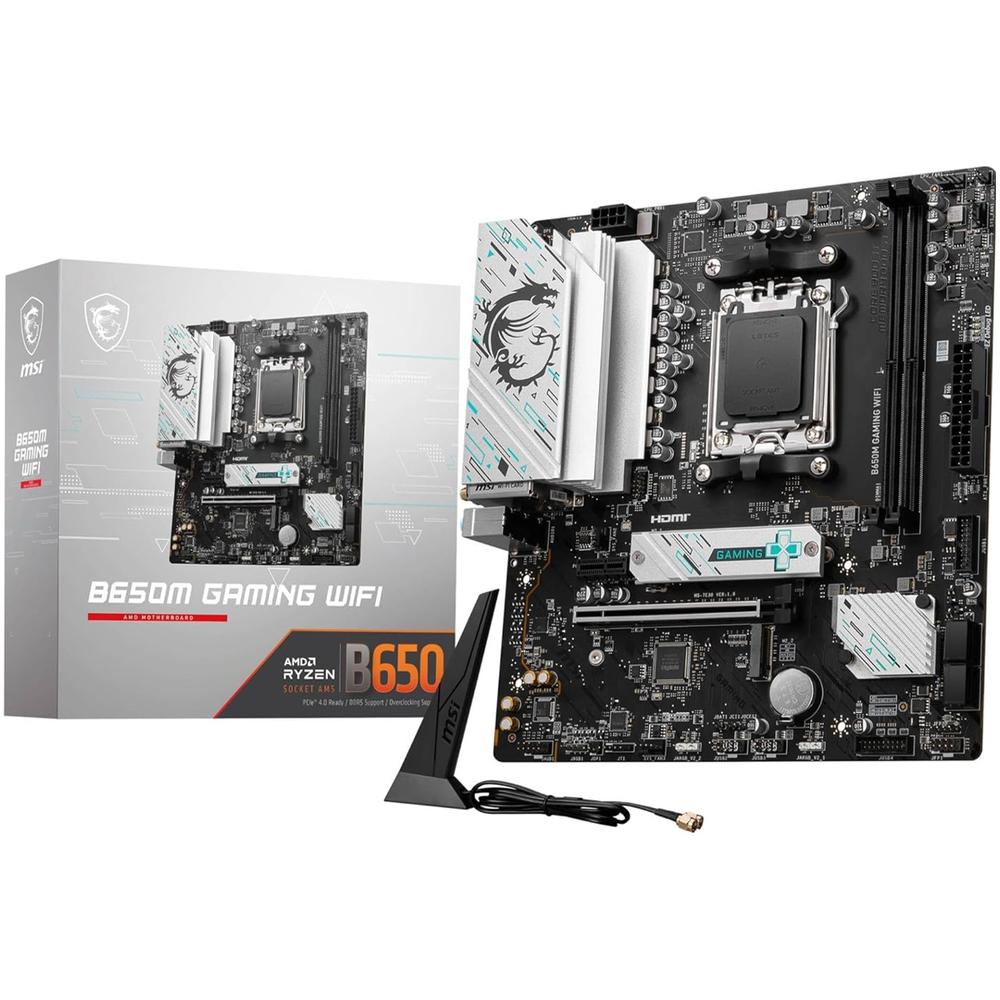 Foto 2 pulgar | Tarjeta Madre Msi B650m Gaming Wifi Lga Am5 2x Ddr5 2x M.2 Pcie 4.0 Wifi 6e Bt 5.3 Micro Atx