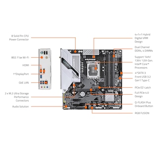 Foto 5 | Placa Madre Gigabyte B760m Gaming Plus Wifi Ddr4 Lga 1700 - Venta Internacional.