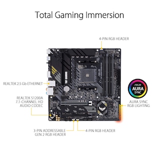 Foto 3 | Placa Madre Asus Tuf Gaming B550m-plus Amd Am4 Micro Atx - Venta Internacional